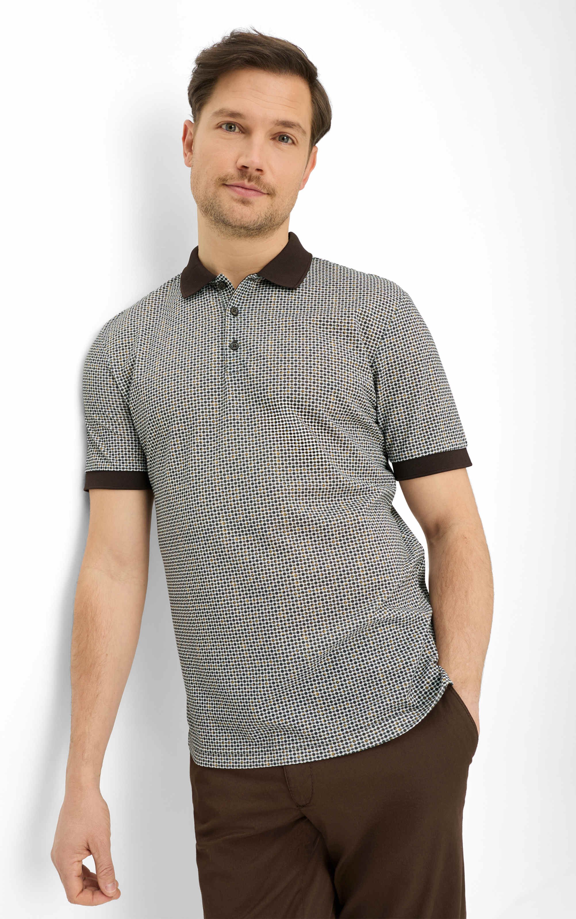 Brax Herren Polo Style PERRY chocolate, dunkelbraun, Gr. XXXL