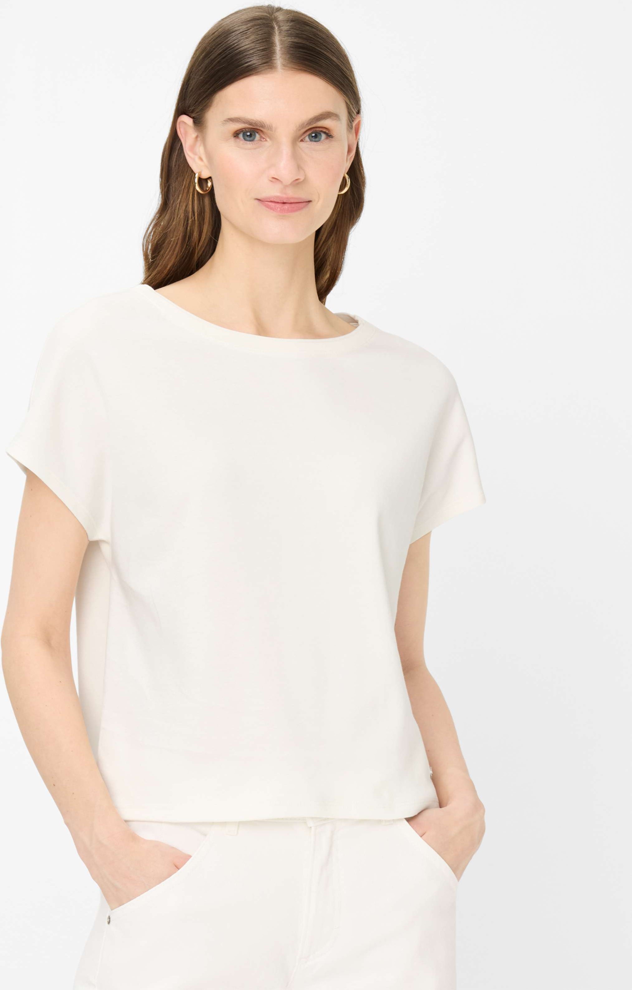 Thumbnail - Brax Damen Shirt Style CATHY S soft ecru, cremeweiß, Gr. 34