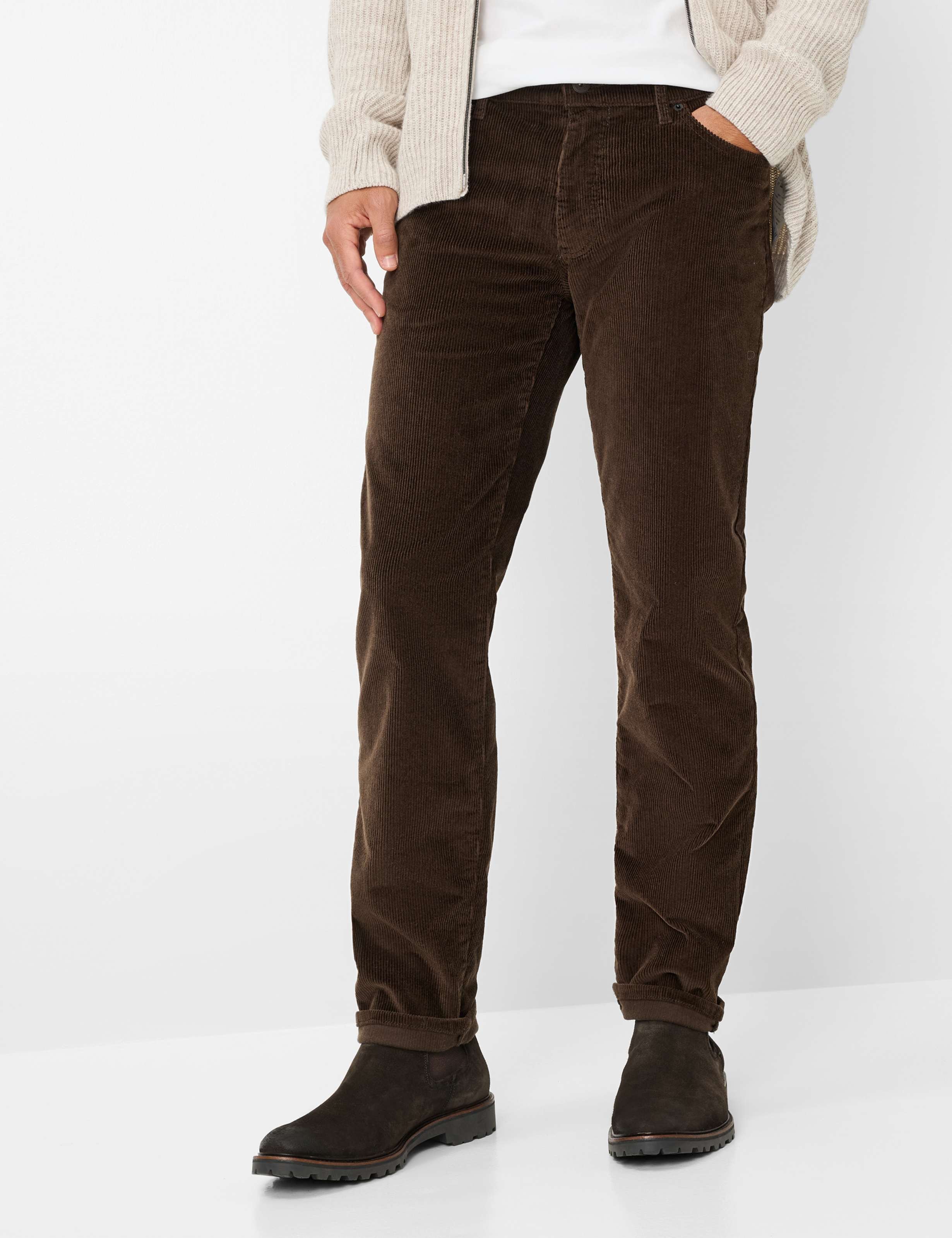 Thumbnail - Brax Herren Five-Pocket-Hose Style CADIZ NOUGAT, dunkelbraun, Gr. 32/30