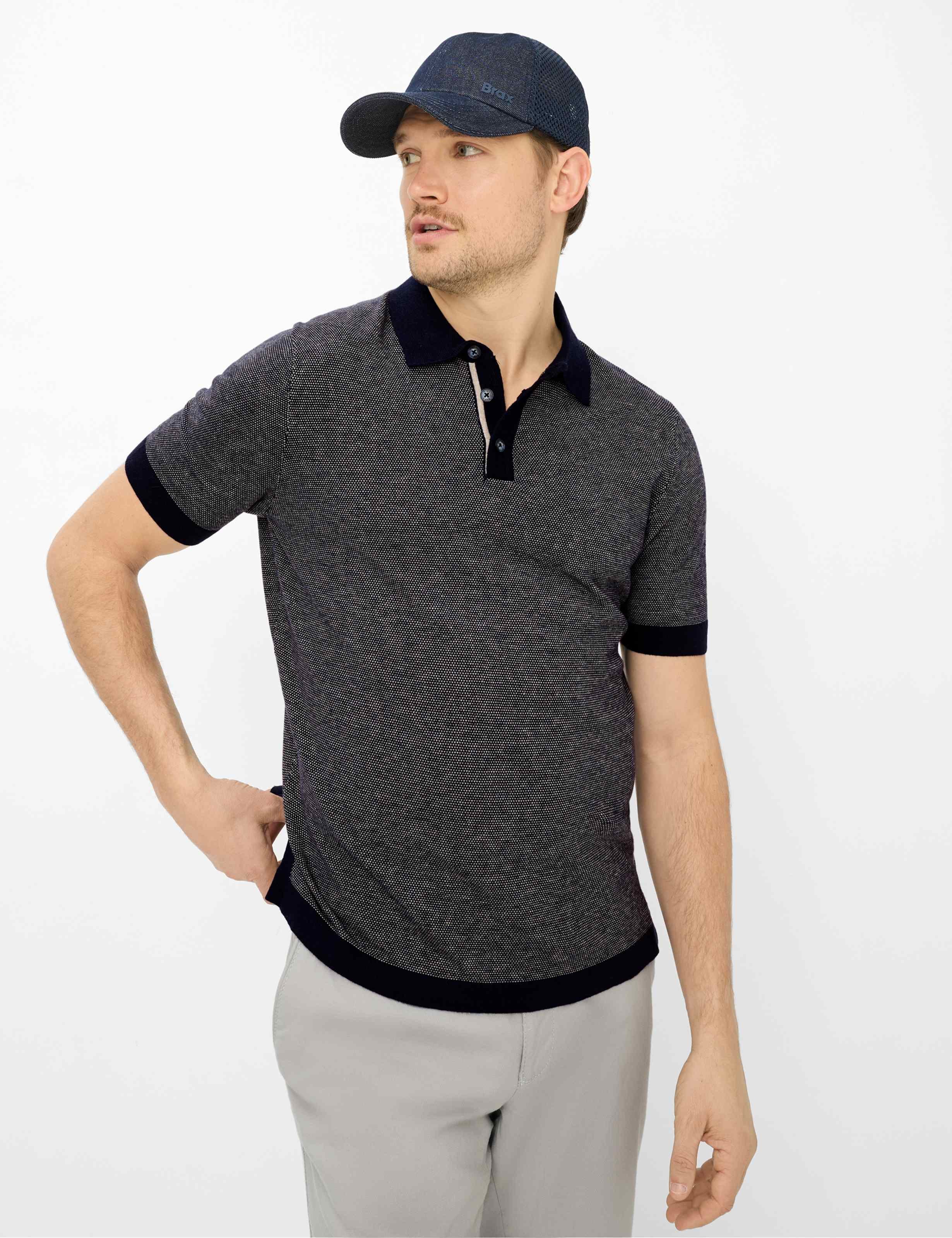 Brax Herren Polo Style PASCAL navy, dunkelblau, Gr. L