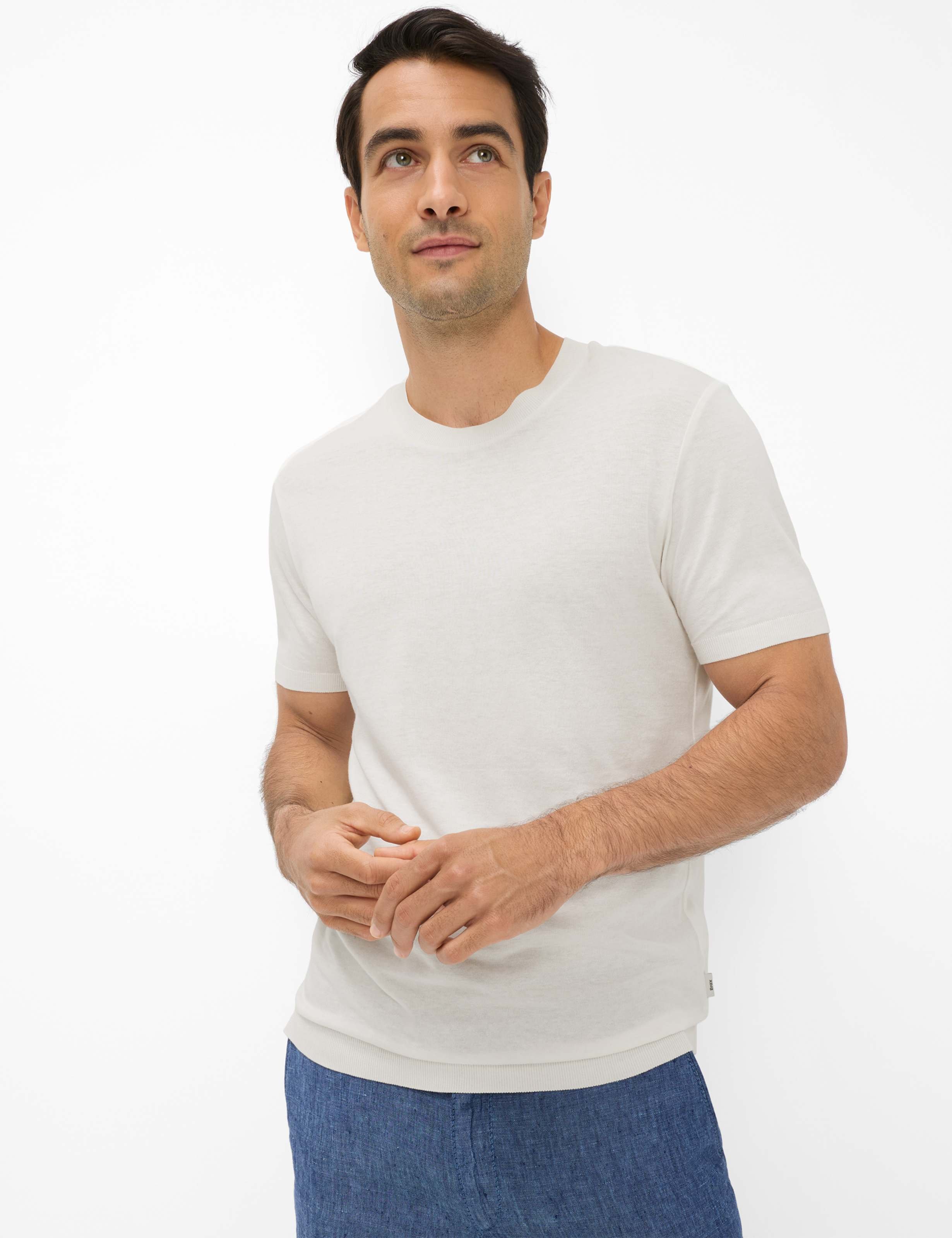 Brax Herren Shirt Style TREVOR offwhite, cremeweiß, Gr. XXL