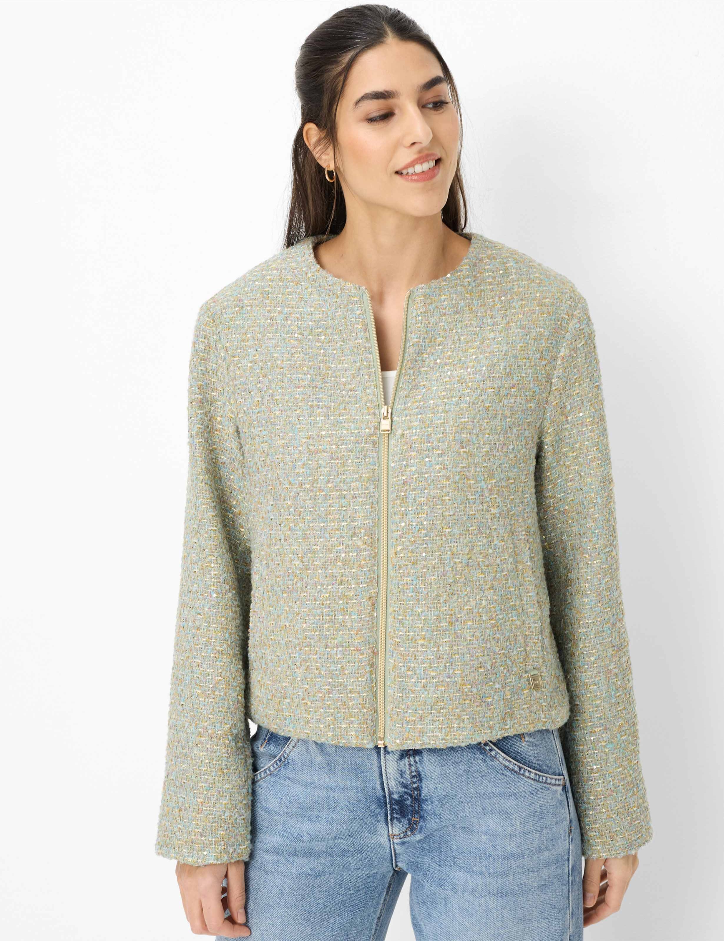 Brax Damen Jacke Style LYON dark vintage blue, hellblau, Gr. 34