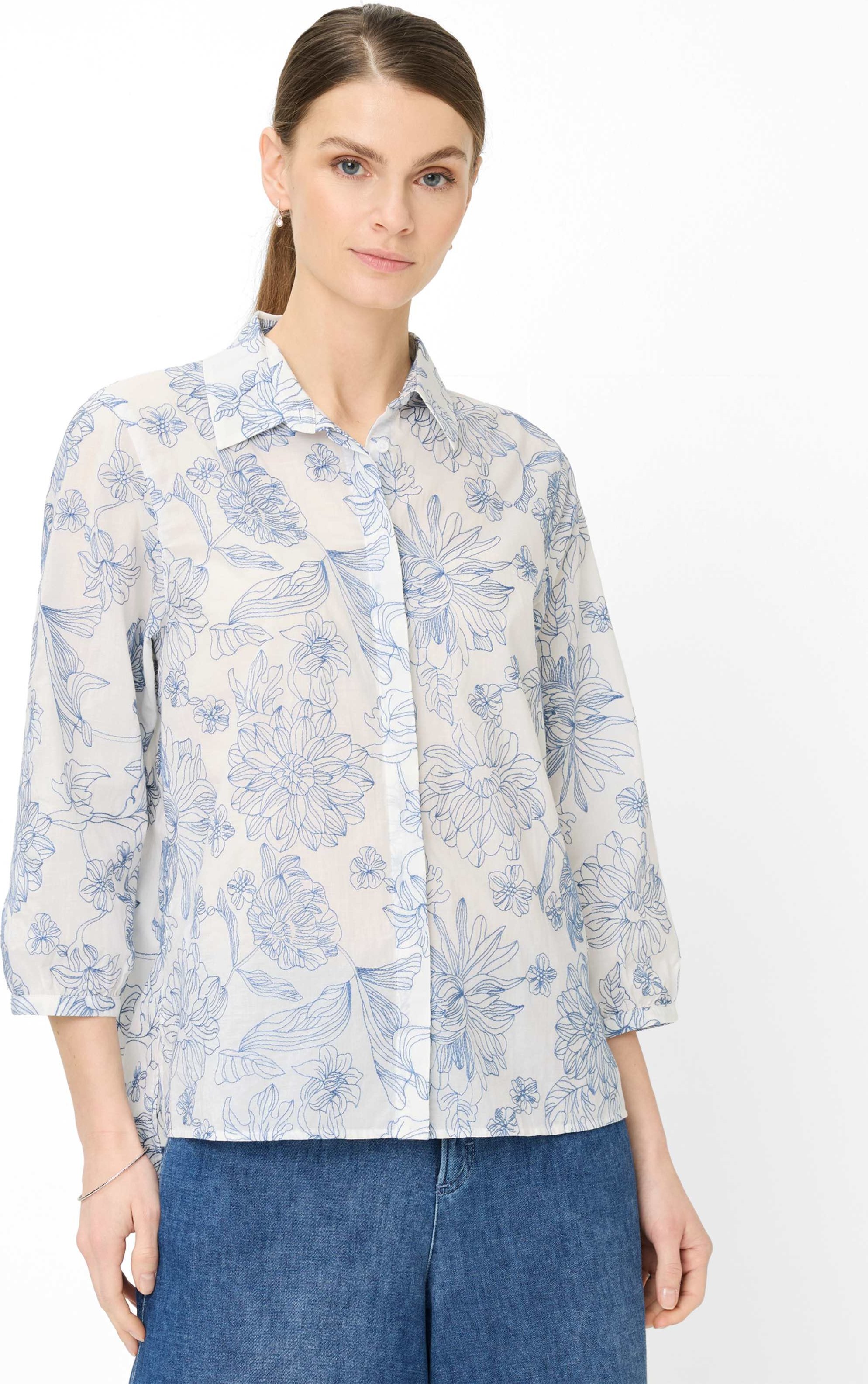 Thumbnail - Brax Damen Bluse Style VICKI vintage blue, hellblau, Gr. 36