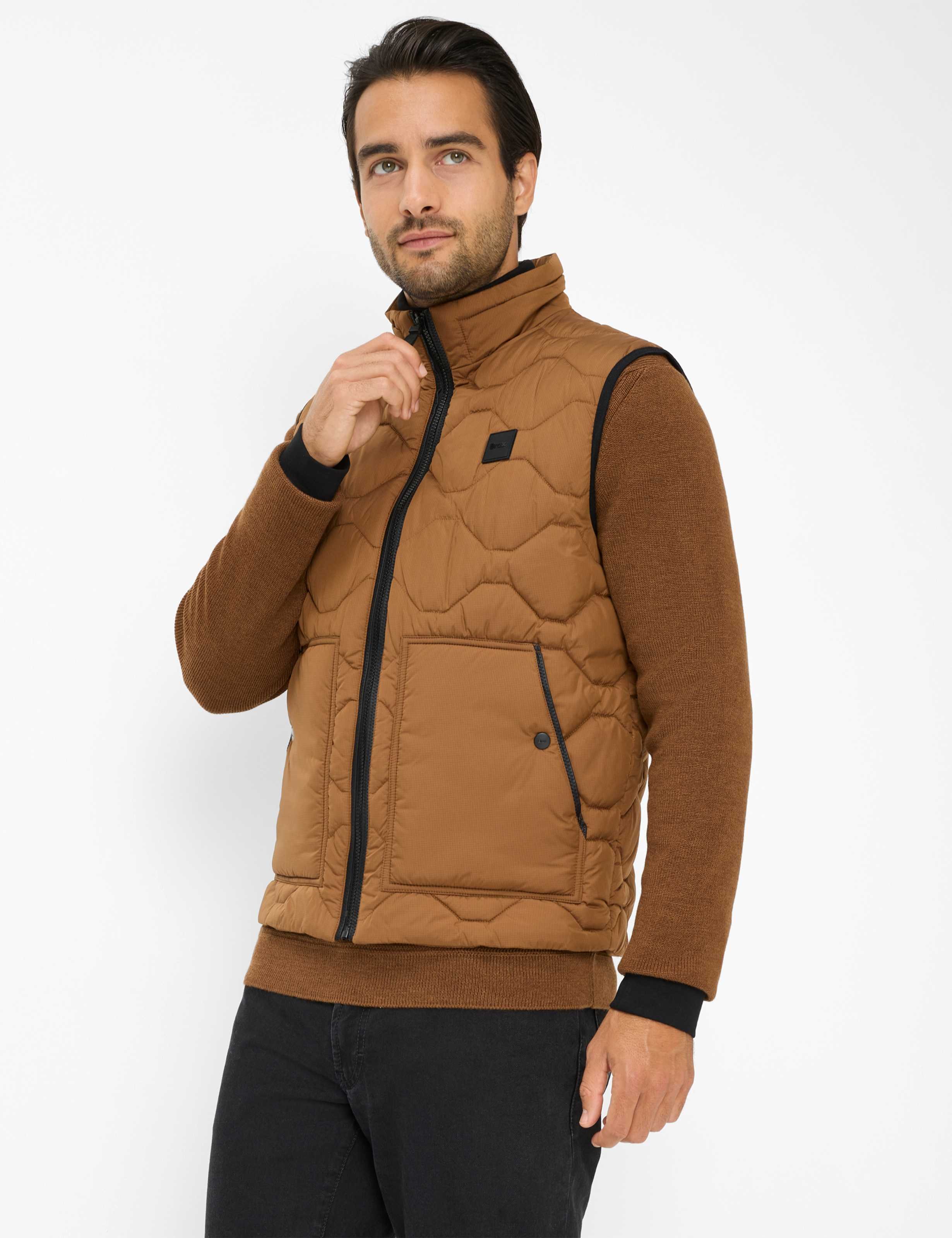 Thumbnail - Brax Herren Steppweste Style BOB toffee, braun, Gr. XL