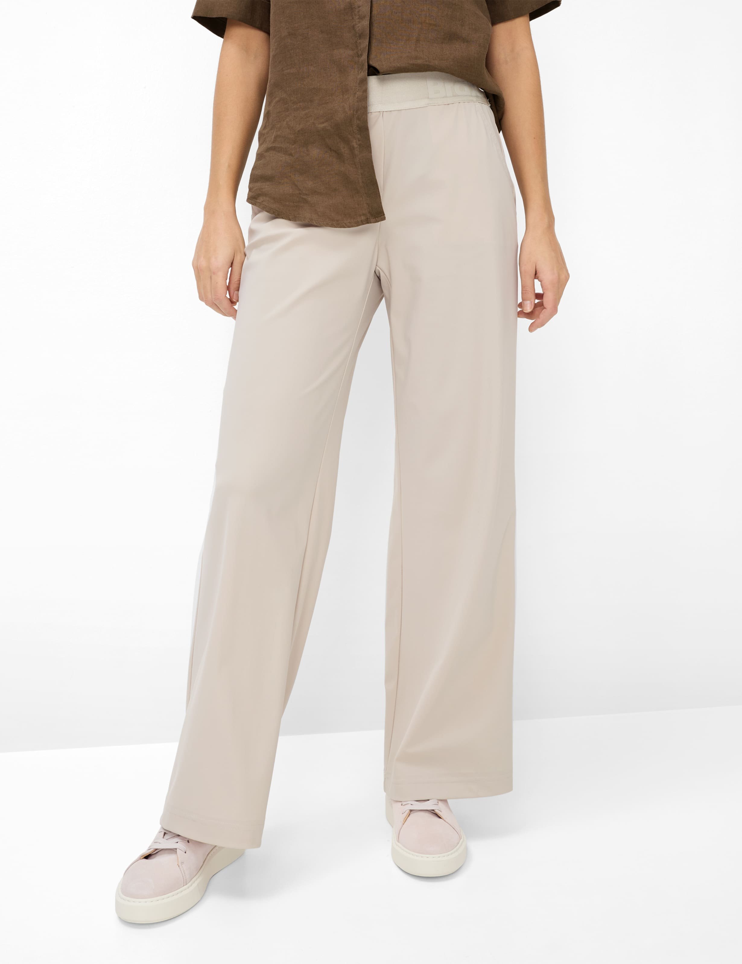 Brax Damen Palazzohose Style MAINE SOFT GREIGE, hellbraun, Gr. 34