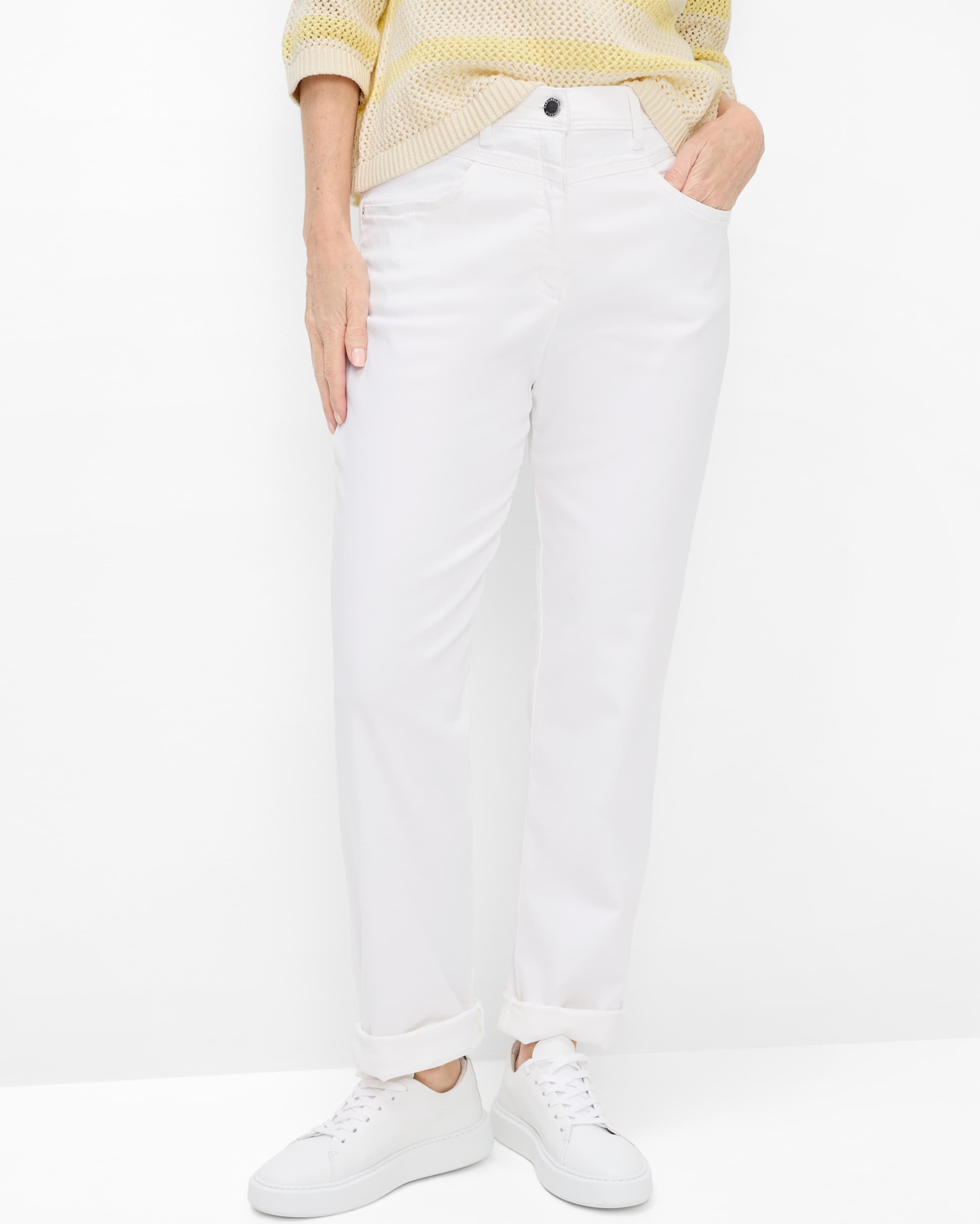 Raphaela by Brax Damen Five-Pocket-Hose Style CAREN NEW WHITE, denim weiß, Gr. 38