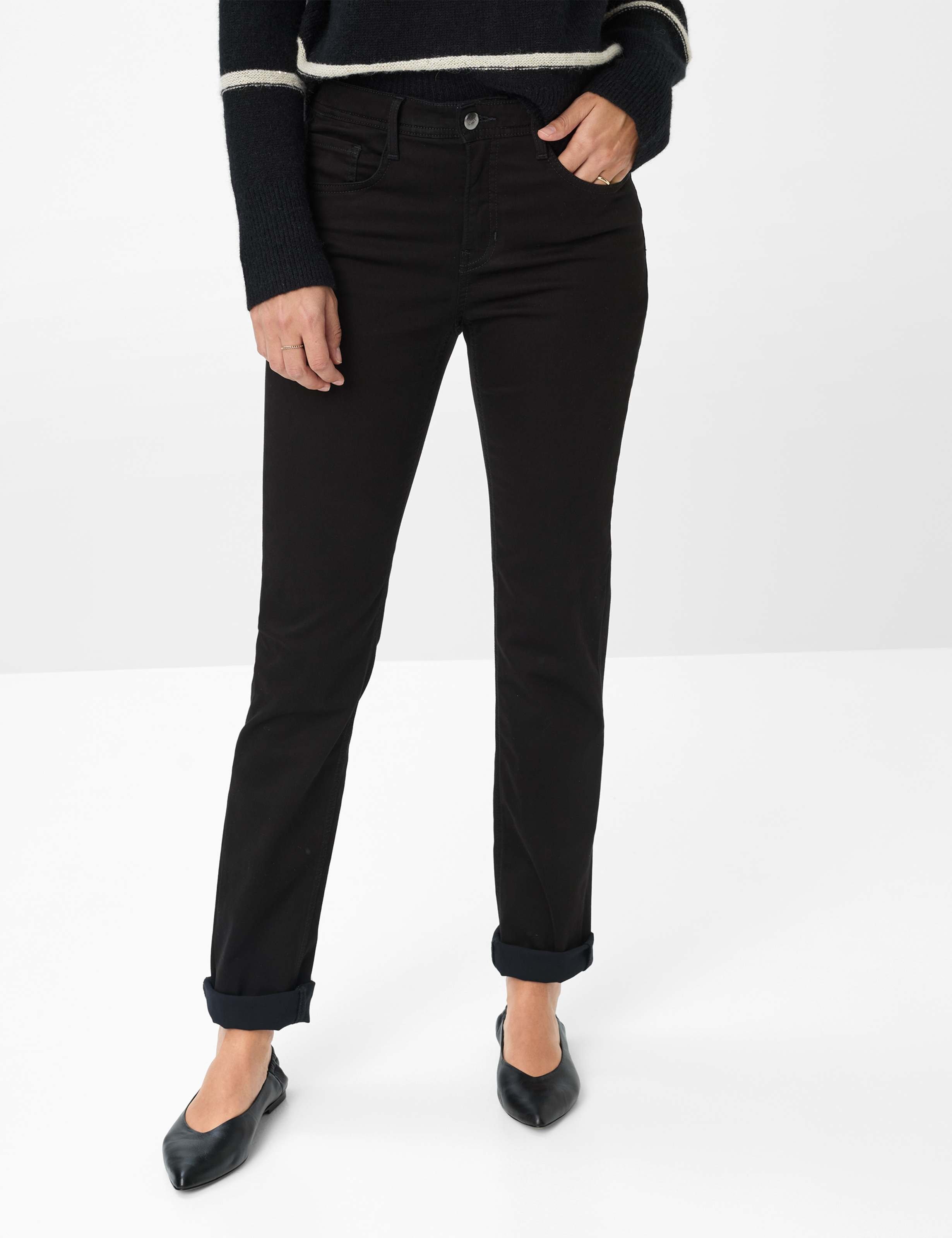 Thumbnail - Brax Damen Five-Pocket-Hose Style CAROLA BLACK, schwarz, Gr. 42
