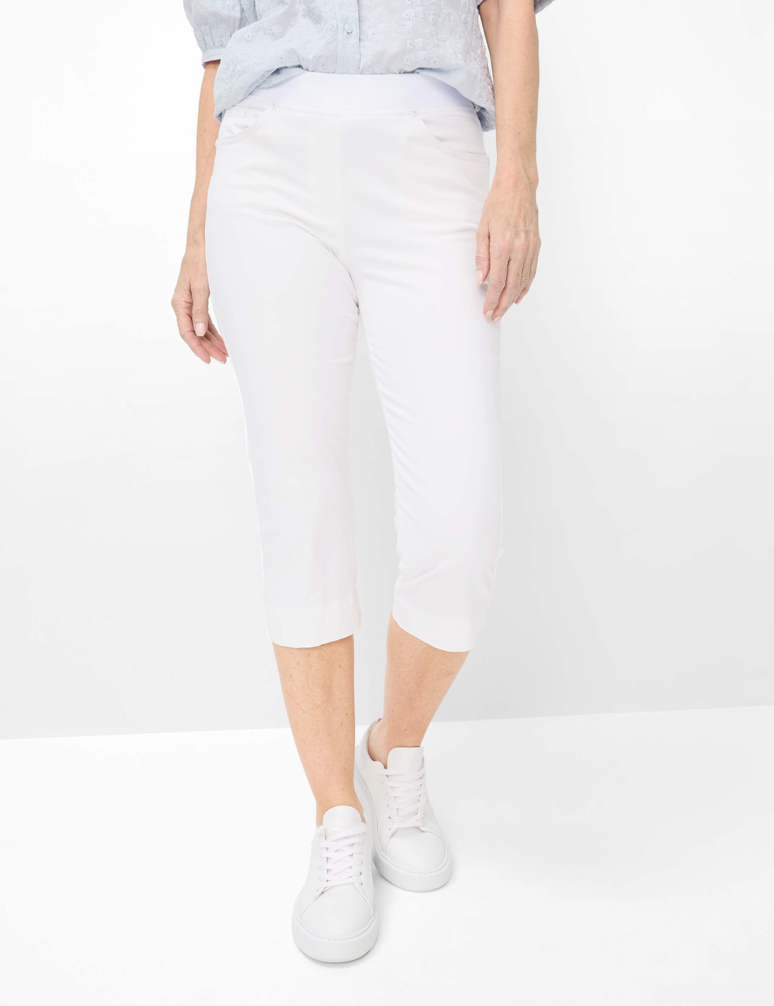 Raphaela by Brax Damen Hose Style PAMINA CAPRI WHITE, weiß, Gr. 42K