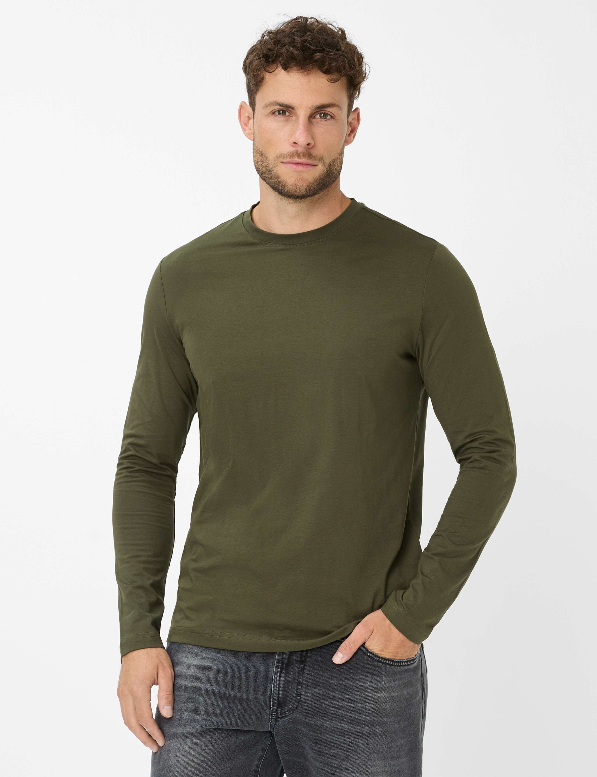 Thumbnail - Brax Herren Shirt Style TIMON olive Grün Oliv, grün - oliv, Gr. XL