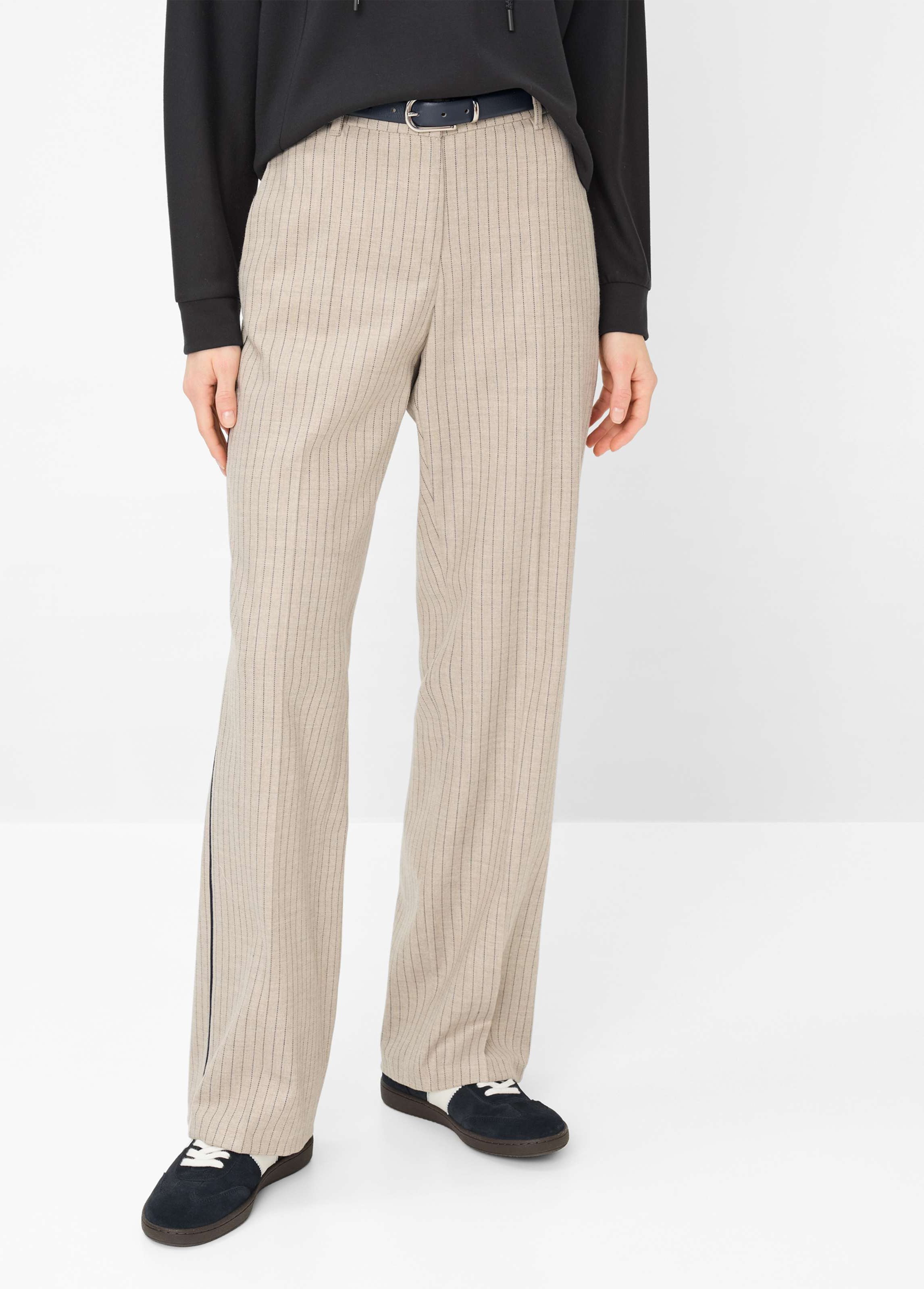 Brax Damen Palazzohose Style MAINE STONE, hellbeige, Gr. 36