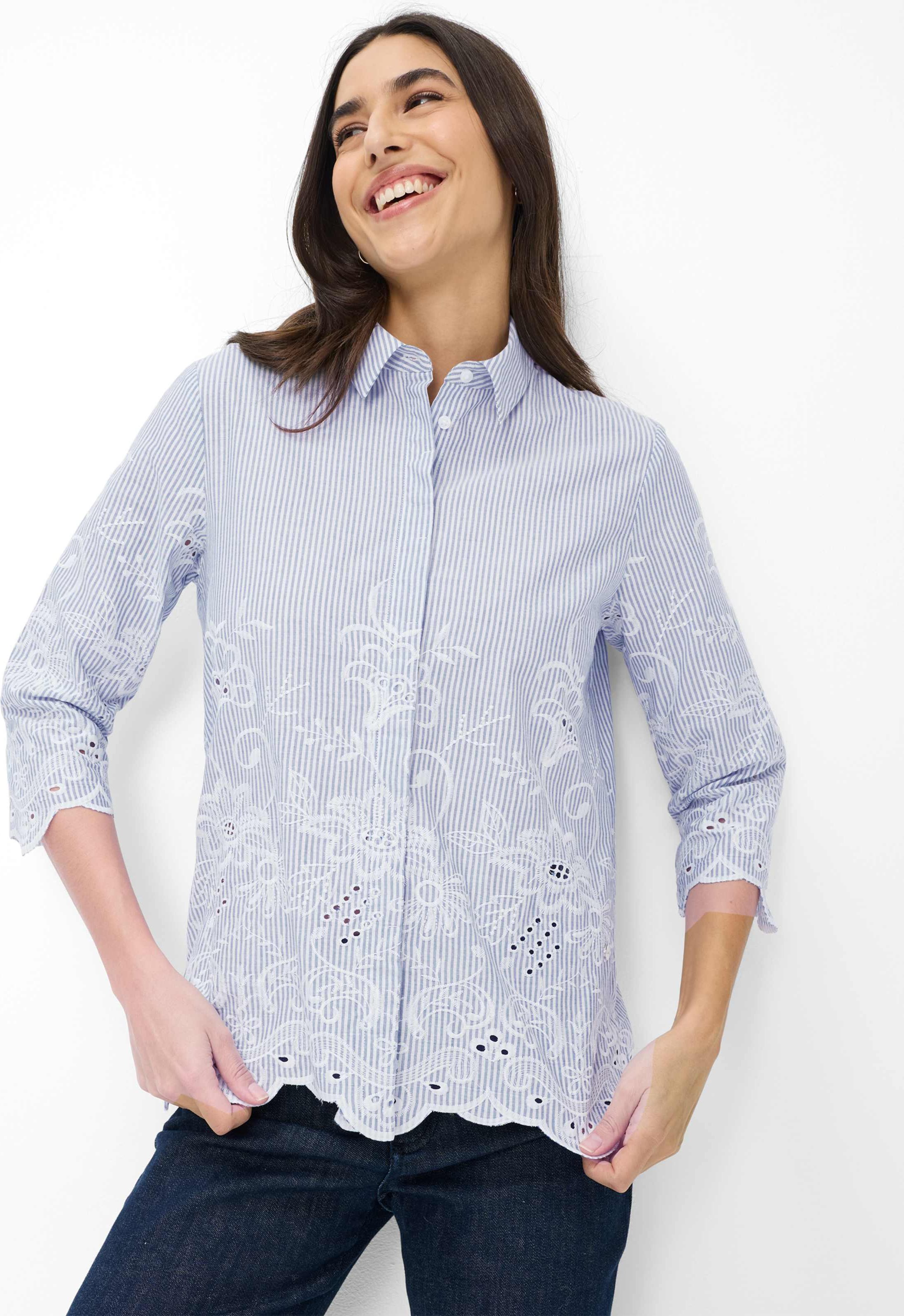 Brax Damen Bluse Style VICKI vintage blue, hellblau, Gr. 44