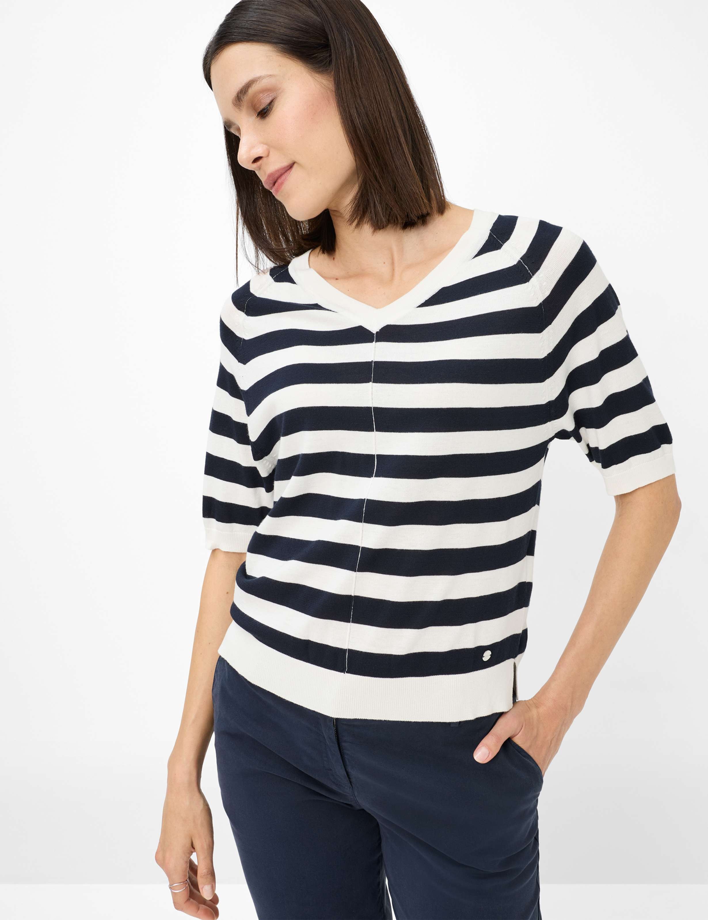 Thumbnail - Brax Damen Strickpullover Style LESLEY navy, dunkelblau, Gr. 34
