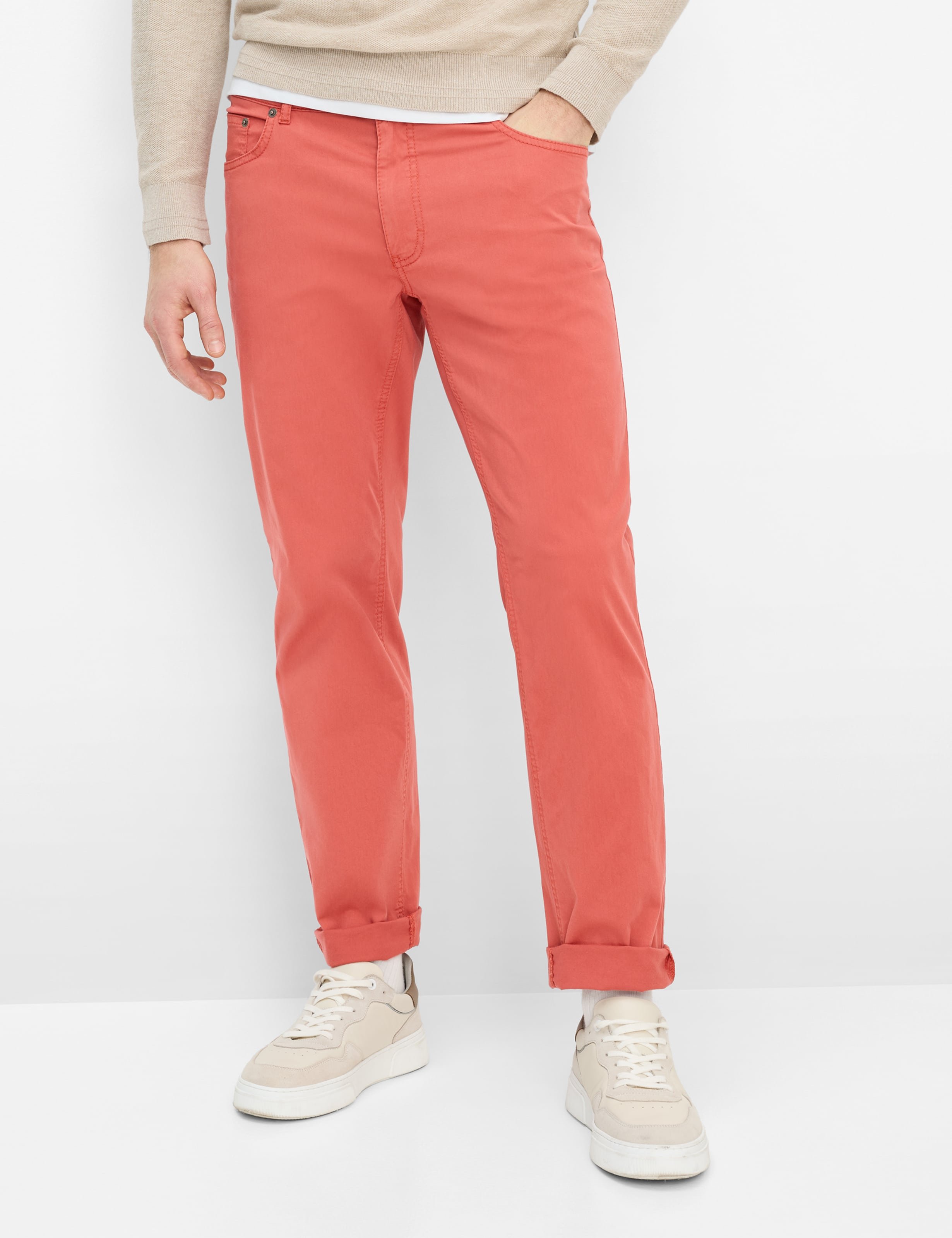 Brax Herren Five-Pocket-Hose Style COOPER MELON, Rot, Gr. 33/32