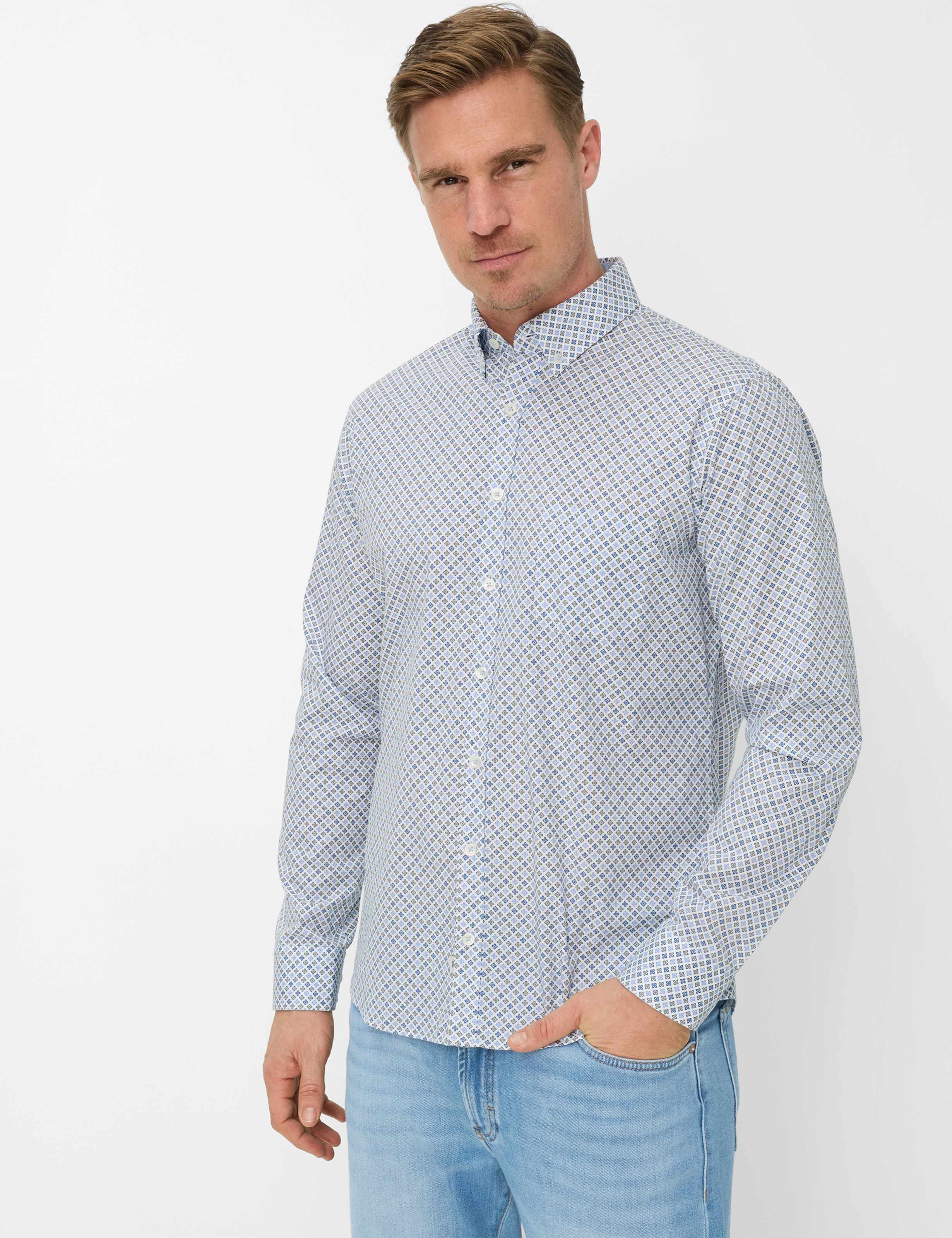 Brax Herren Hemd Style DANIEL sky, hellblau, Gr. S