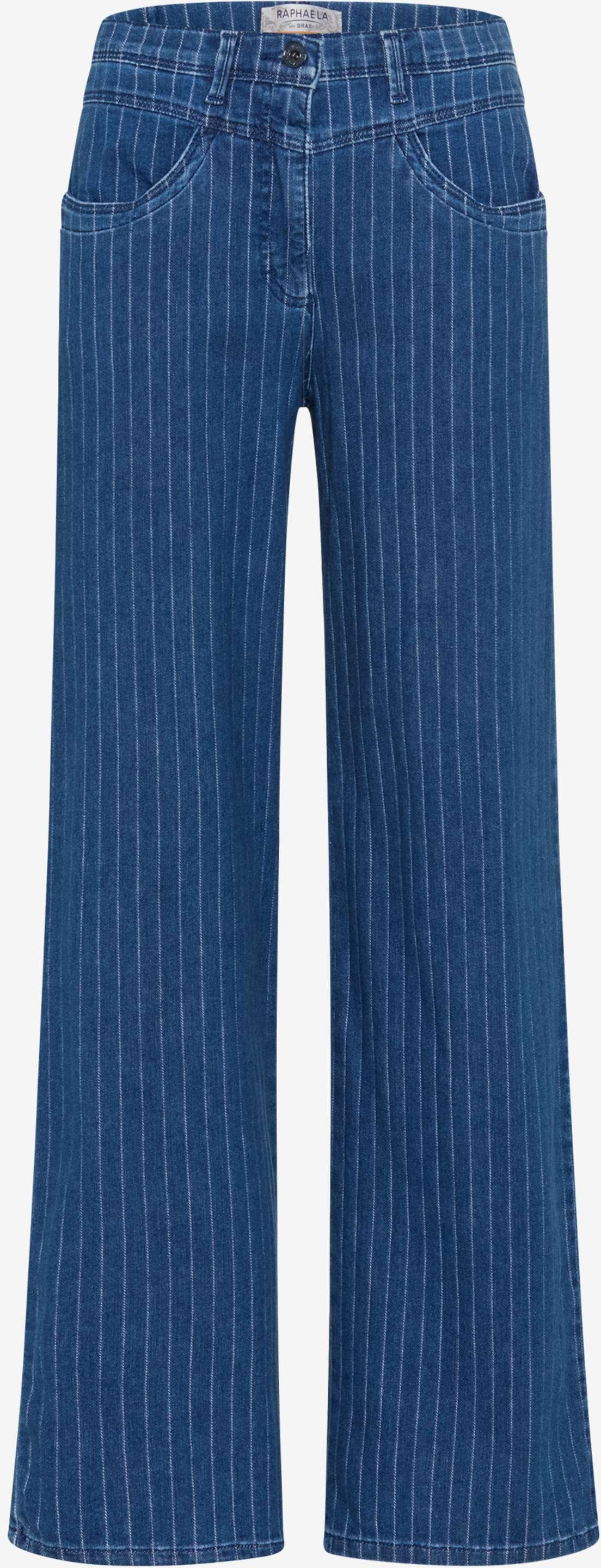 Raphaela by Brax Damen Palazzohose Style LAURA FLARED STONED, denim blau, Gr. 48