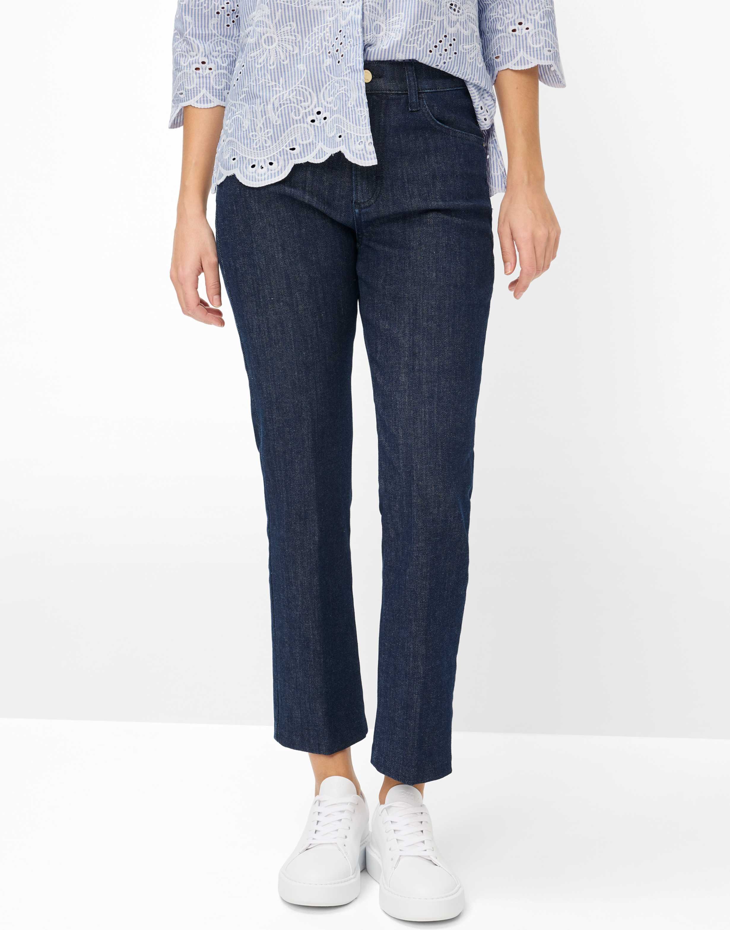 Brax Damen Five-Pocket-Hose Style MAY S NAVY, denim dunkelblau, Gr. 36