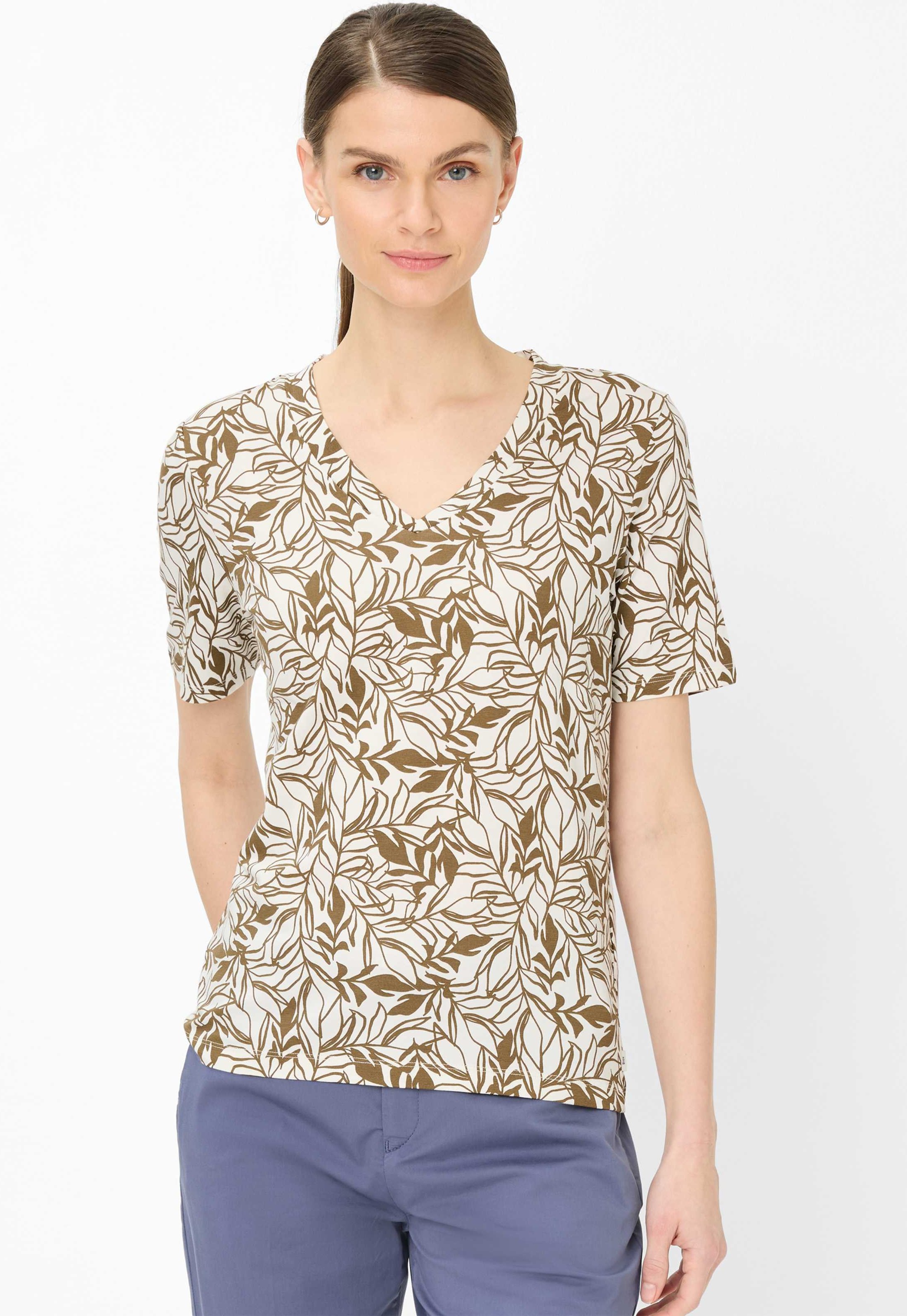 Brax Damen Shirt Style CARINA S mocha brown, dunkelbraun, Gr. 38