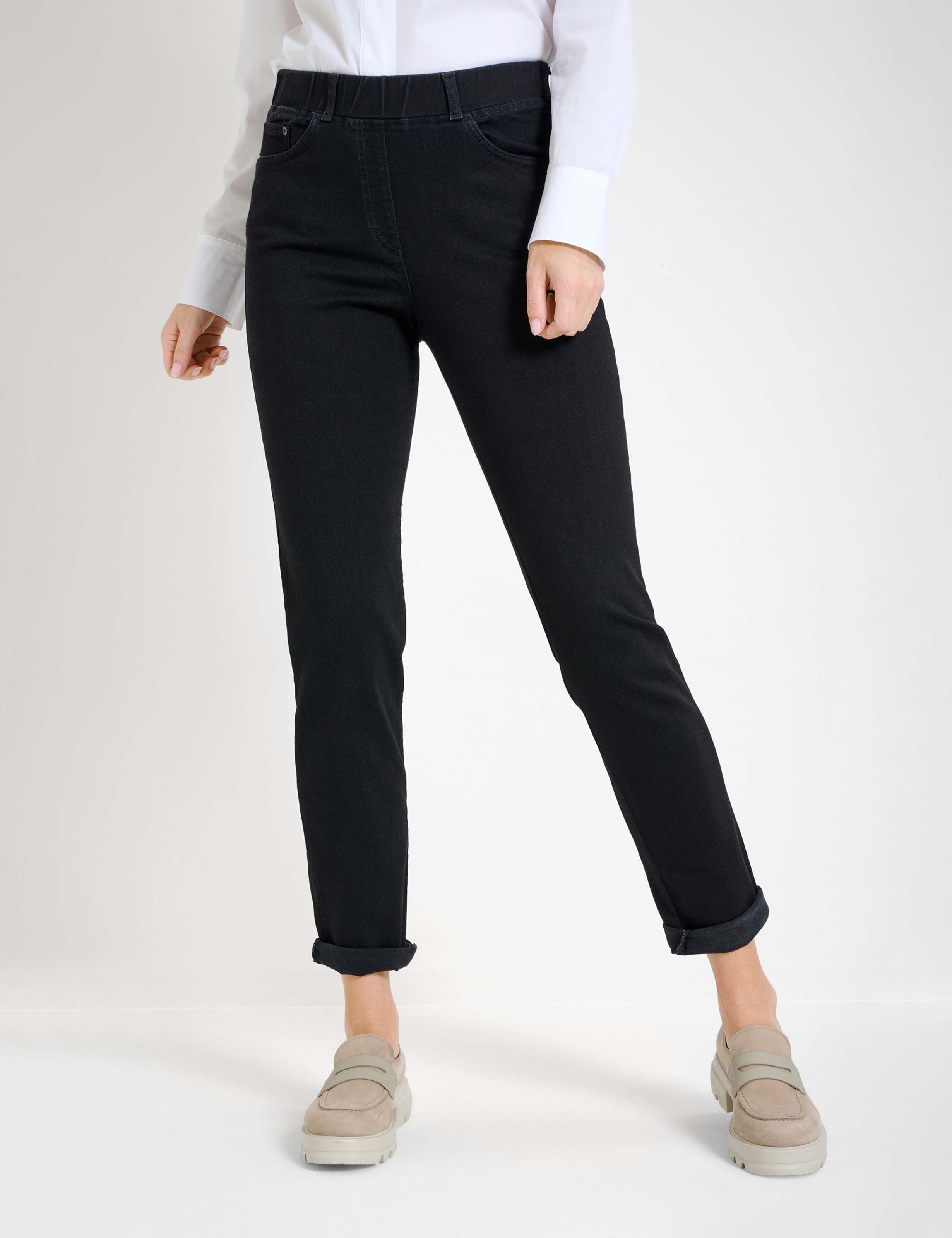 Thumbnail - Raphaela by Brax Damen Schlupfhose Style LAVINA JOY BLACK, denim schwarz, Gr. 52K