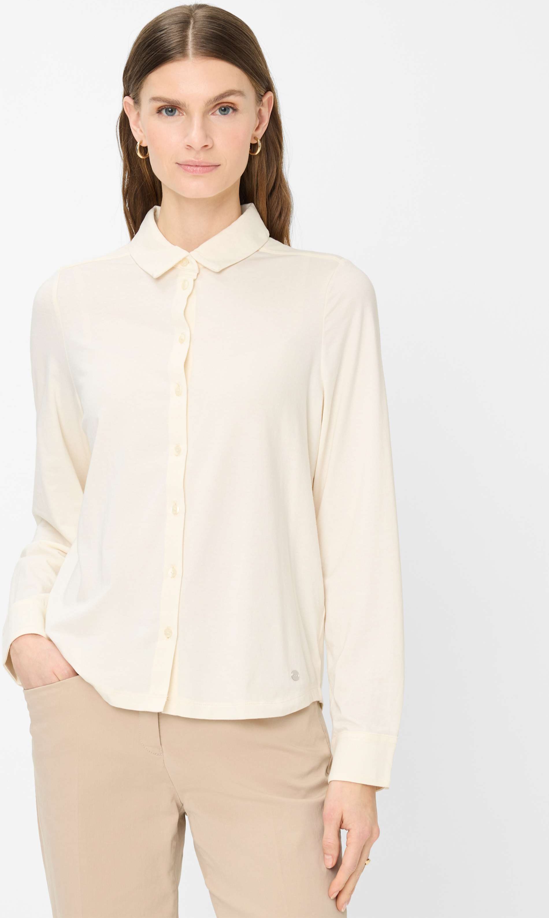 Brax Damen Shirt Style CELINA L soft ecru, cremeweiß, Gr. 38