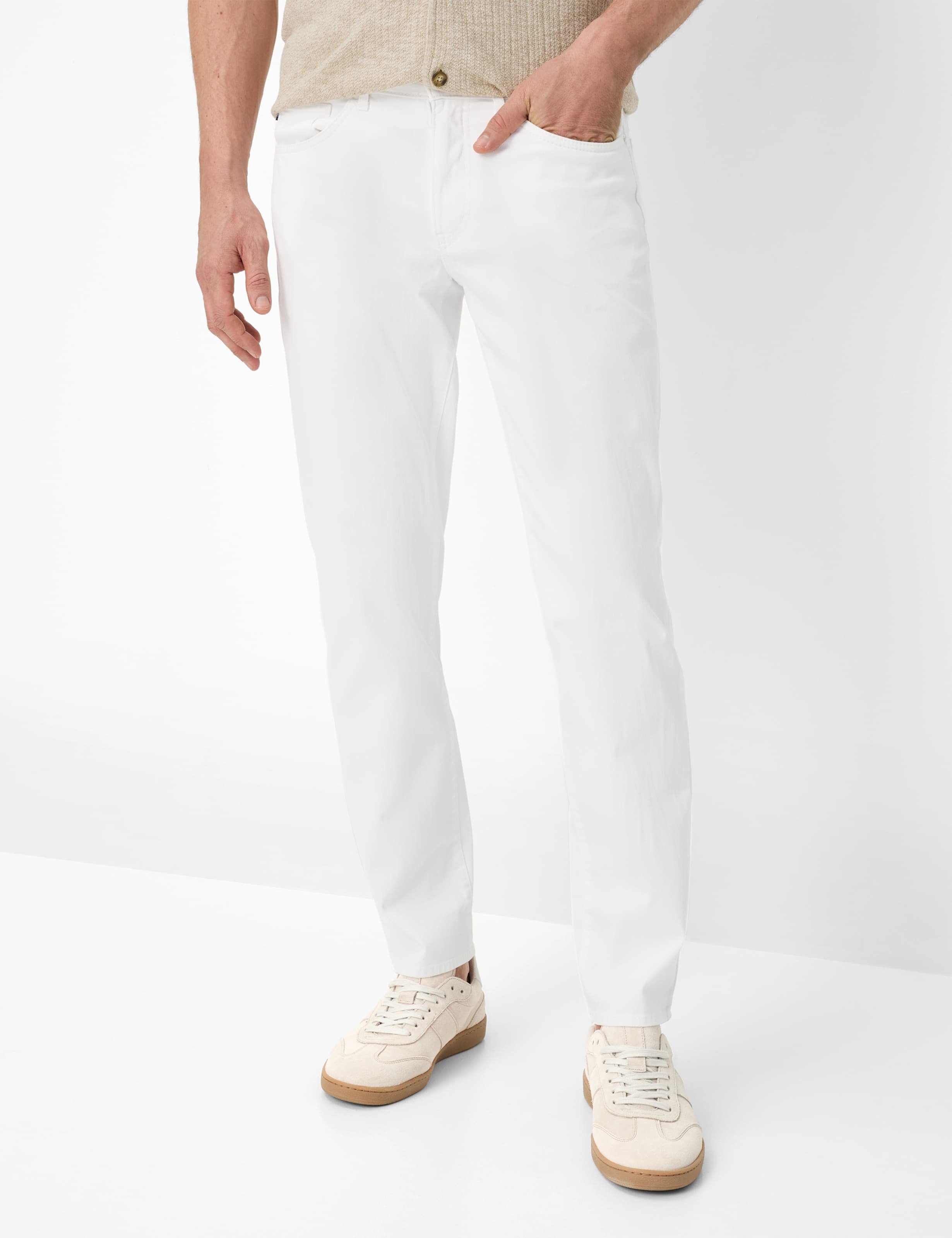 Brax Herren Five-Pocket-Hose Style CADIZ WHITE, denim weiß, Gr. 35/30