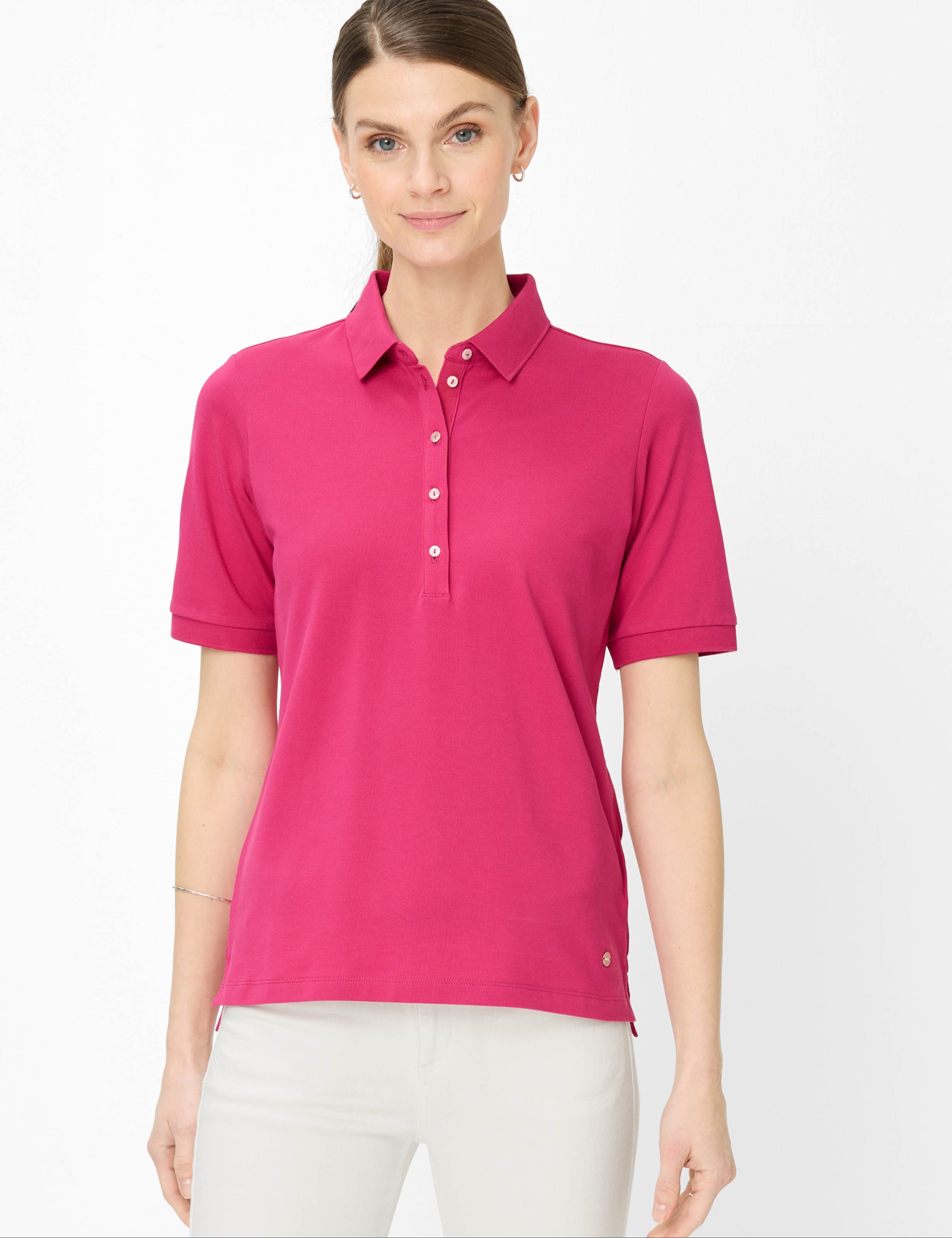 Brax Damen Polo Style CLEO raspberry sorbet, Rosa, Gr. 42