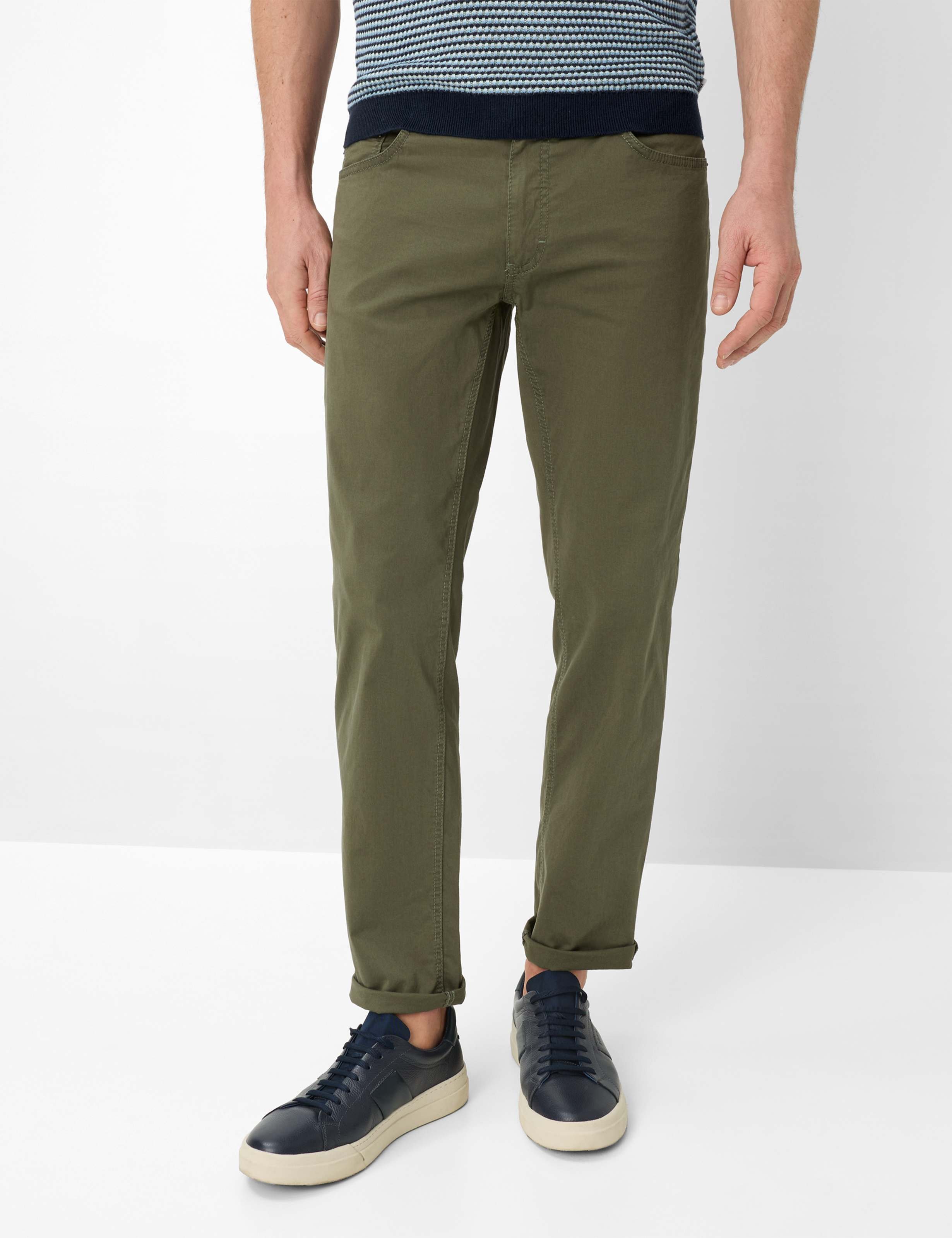 Brax Herren Five-Pocket-Hose Style COOPER OLIVE Grün Oliv, grün - oliv, Gr. 33/36