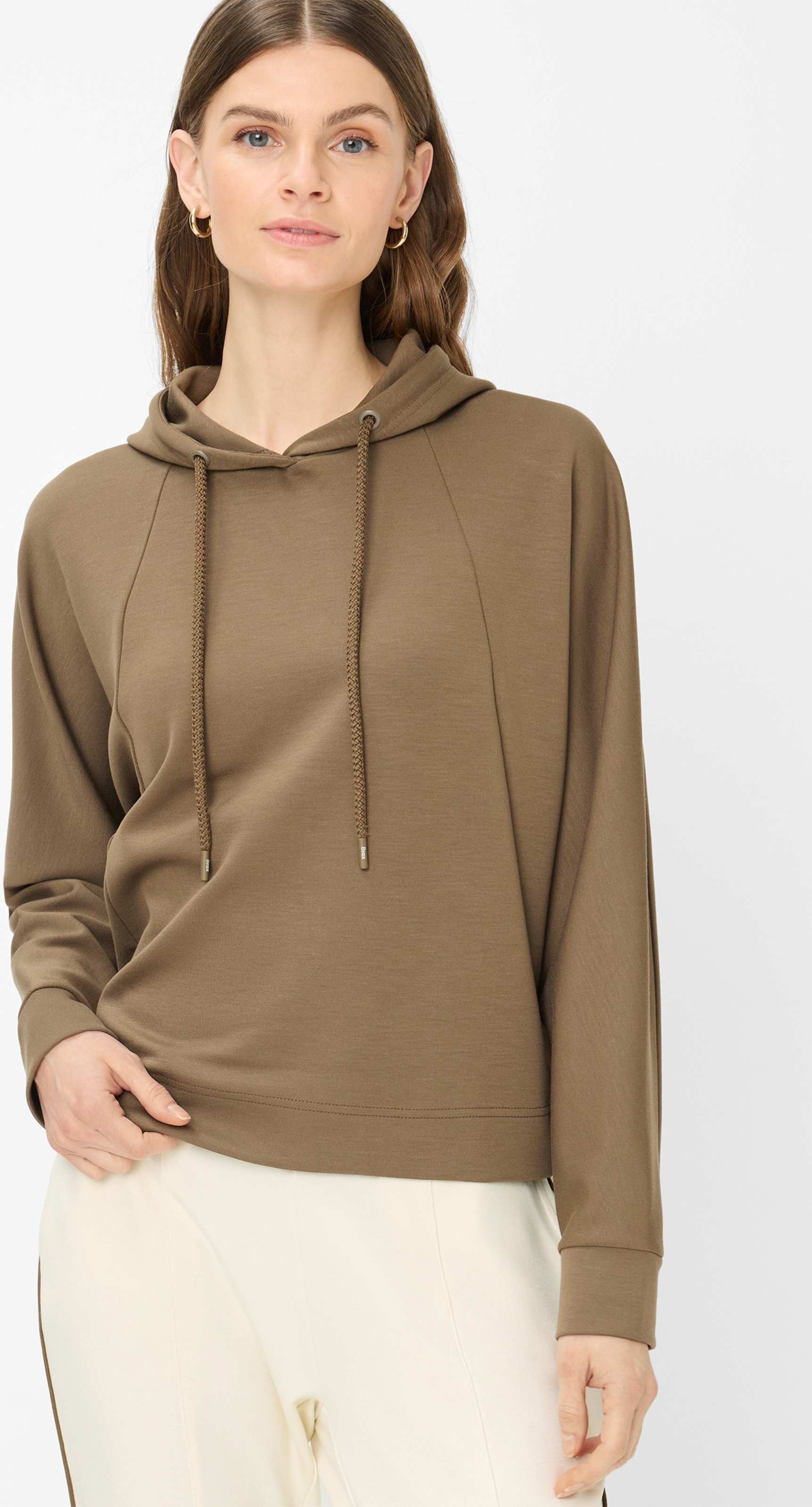 Brax Damen Sweatshirt Style BECA L mocha brown, dunkelbraun, Gr. 44