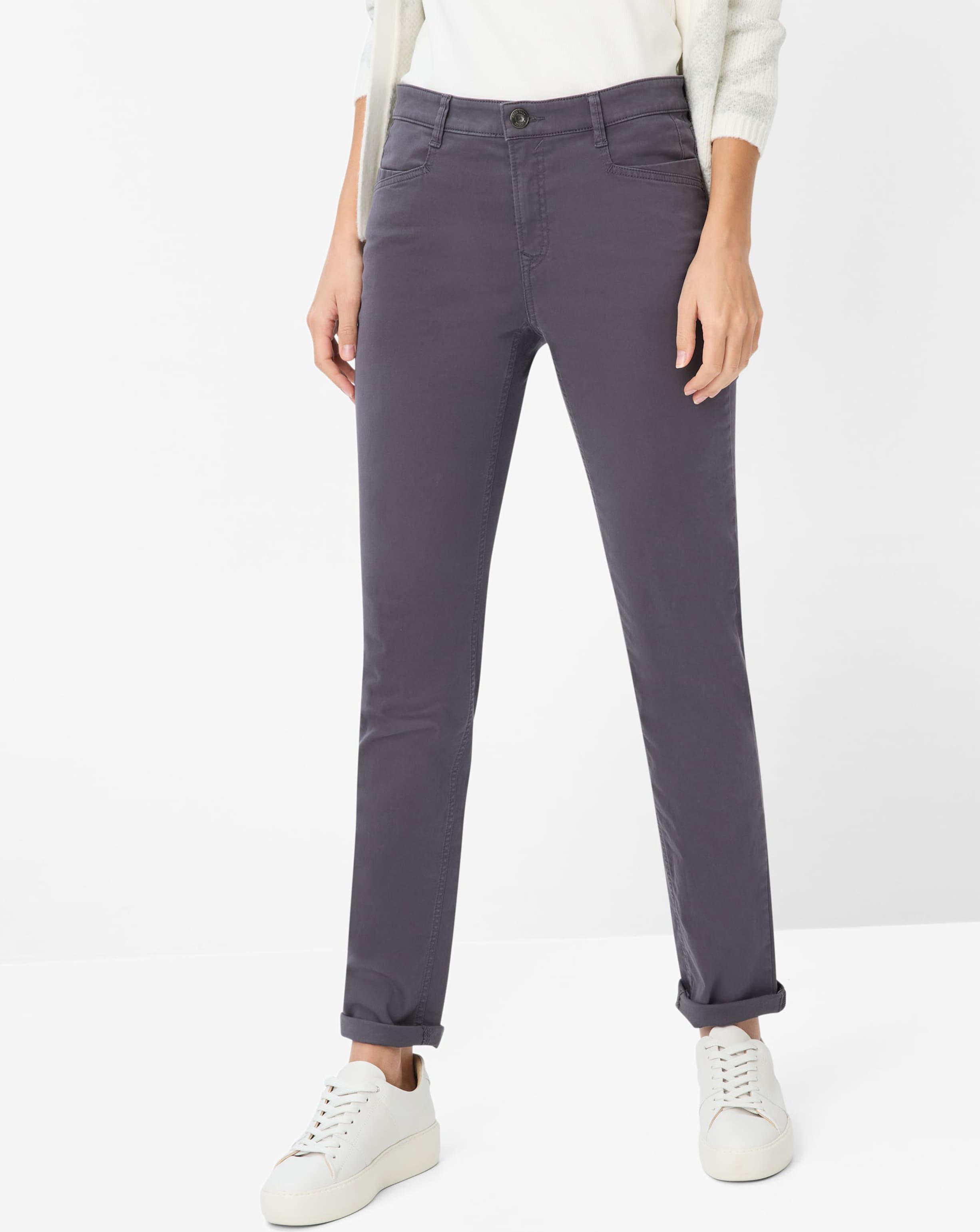 Brax Damen Five-Pocket-Hose Style CAROLA, grau, Gr. 50
