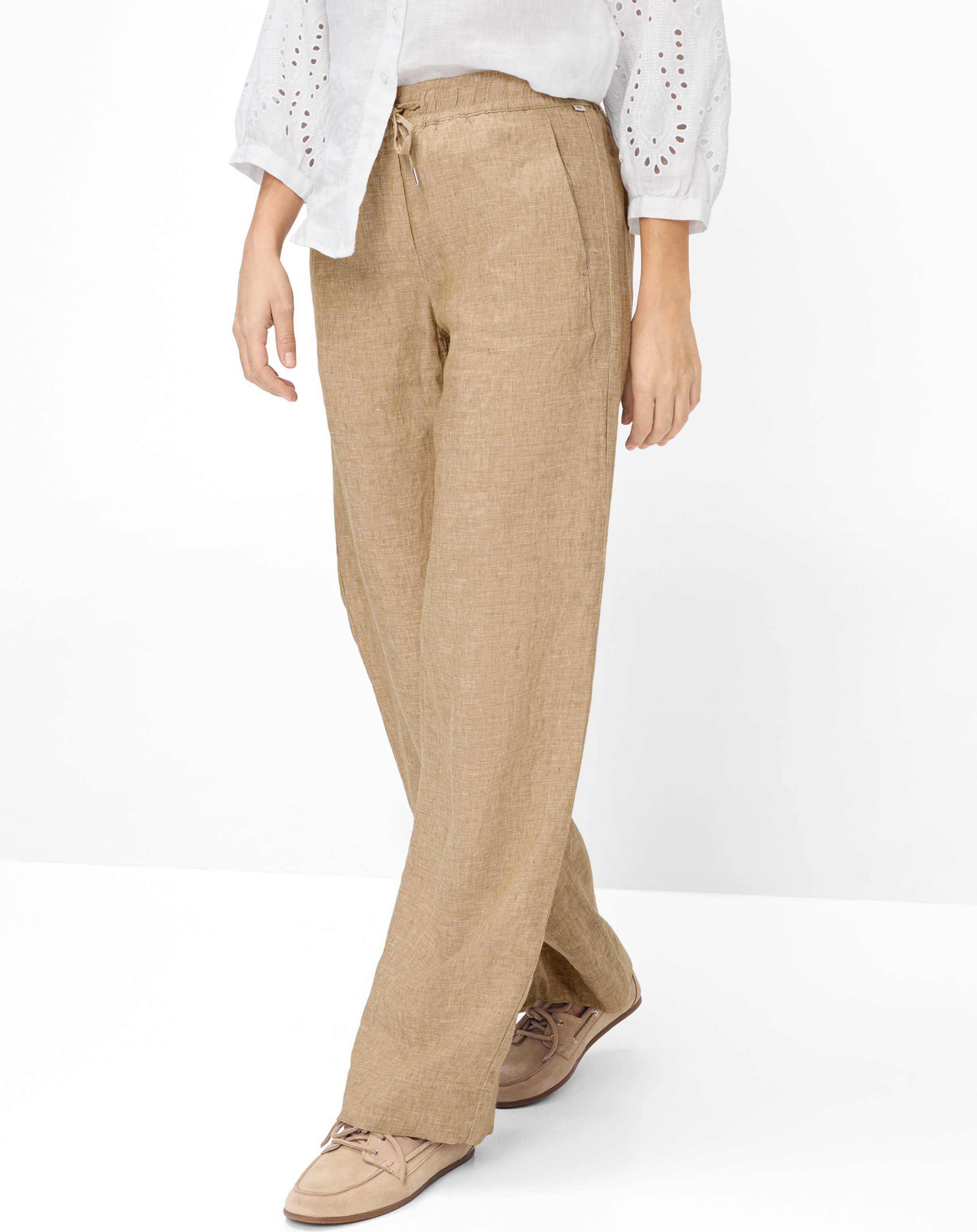 Brax Damen Marlenehose Style FARINA ALMOND, Beige, Gr. 50