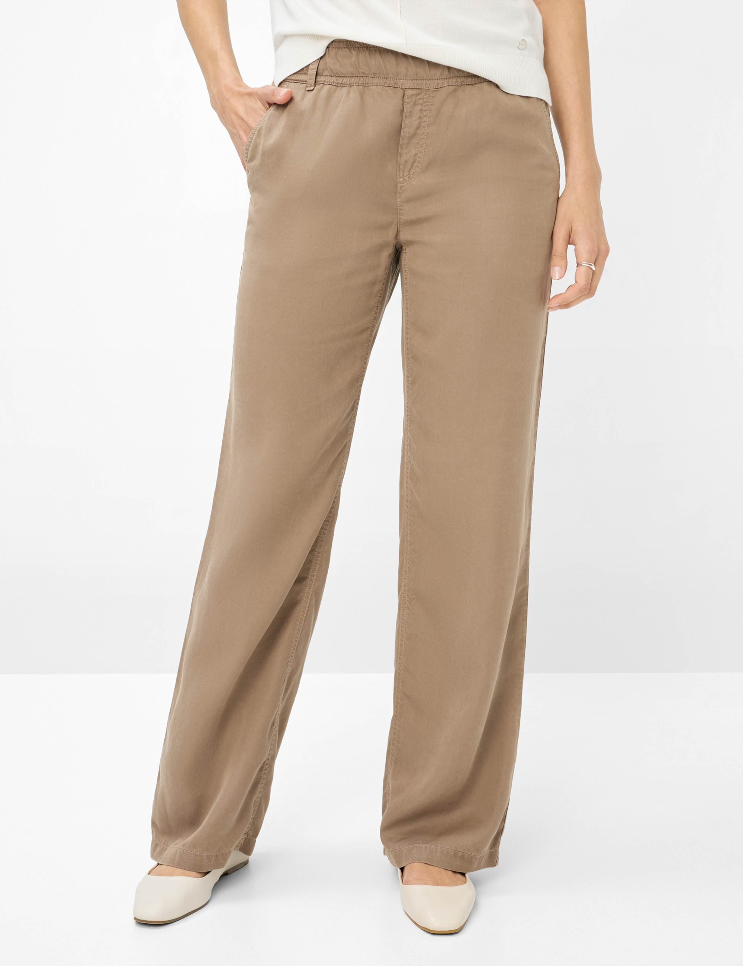 Brax Damen Palazzohose Style MAINE TAUPE, hellbraun, Gr. 46