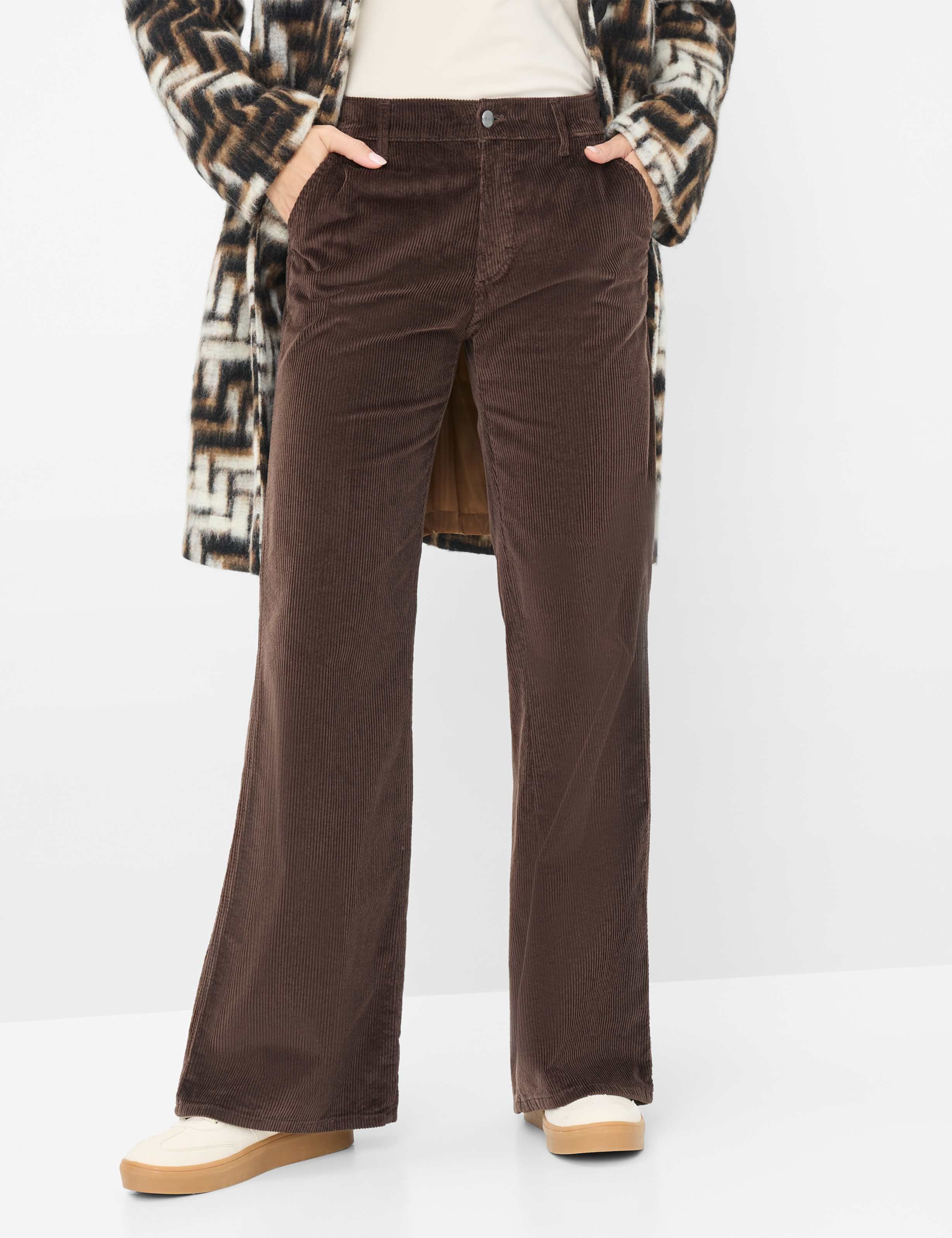 Brax Damen Cordhose Style MAINE DARK CHOCOLATE, dunkelbraun, Gr. 48L