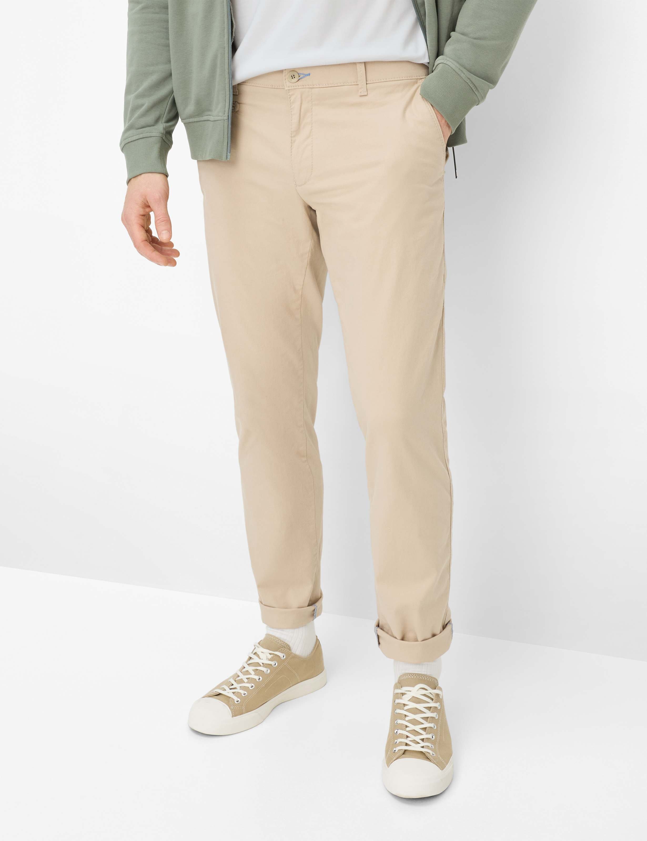 Brax Herren Chino Style FABIO IN CANVAS, braun, Gr. 42/36