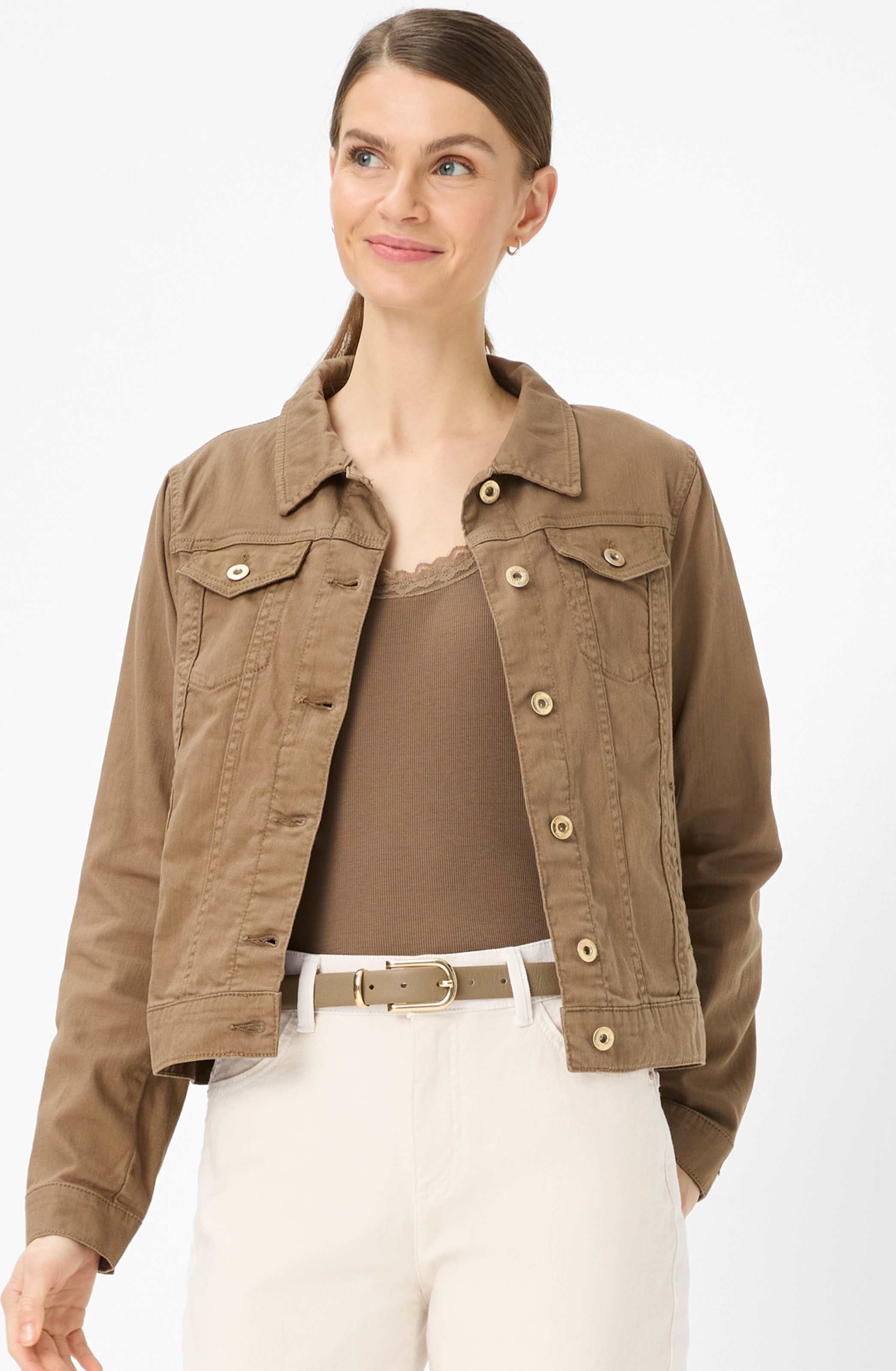 Brax Damen Jeans Style MIAMI mocha brown, denim dunkelbraun, Gr. 44