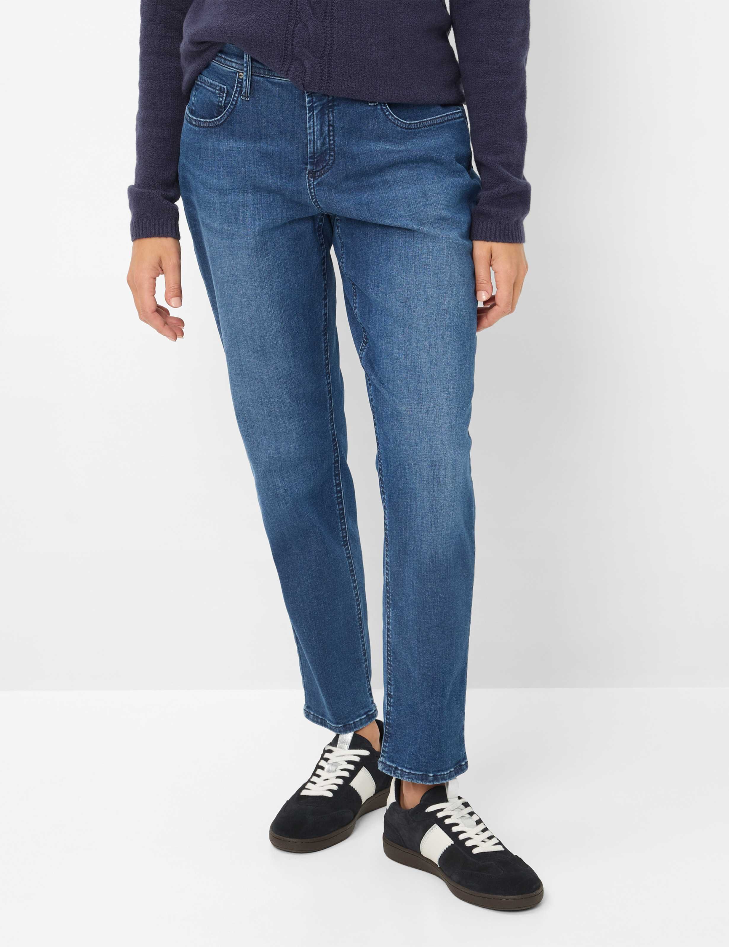 Brax Damen Five-Pocket-Hose Style MILEY S USED REGULAR BLUE, denim blau, Gr. 38L