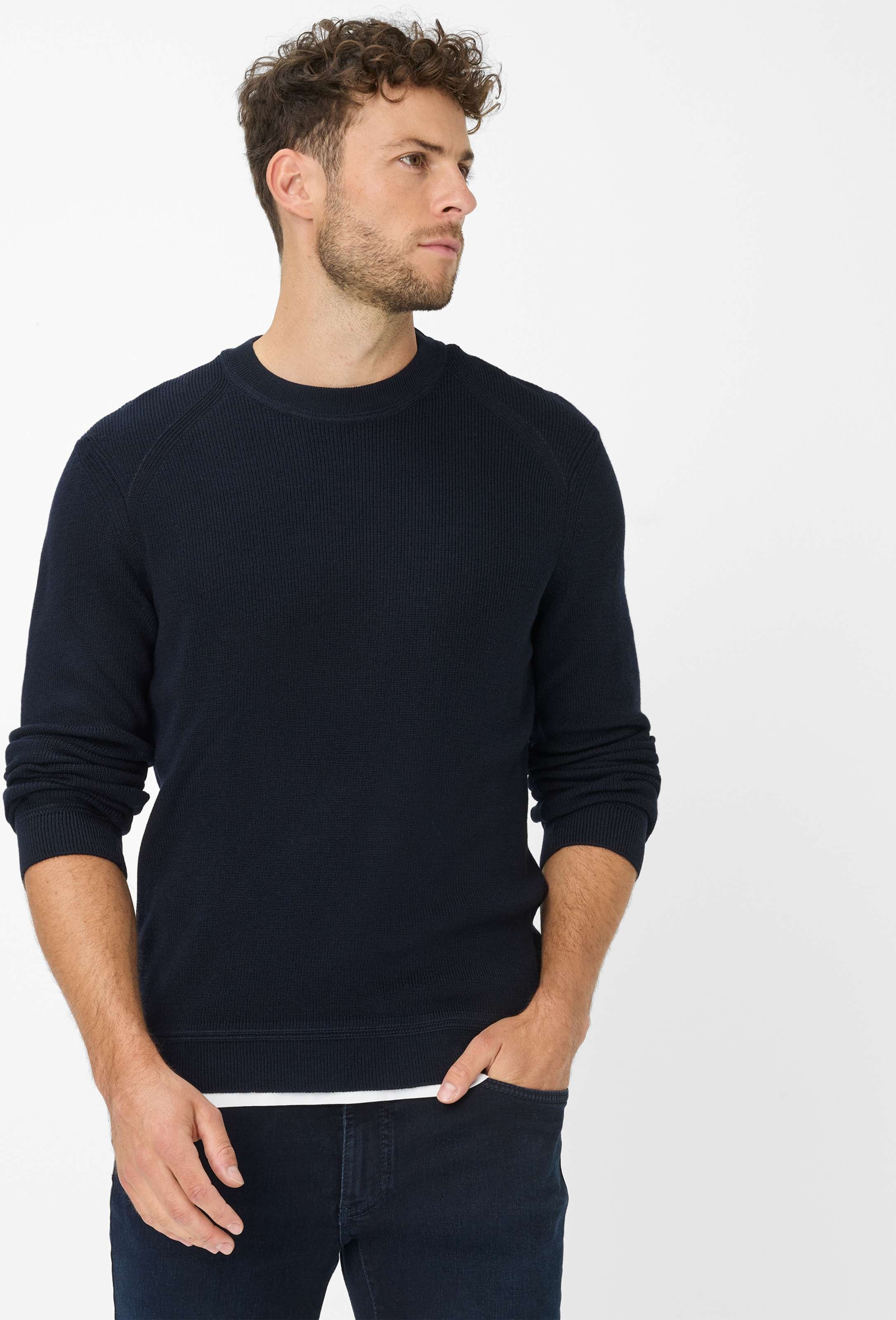 Thumbnail - Brax Herren Strickpullover Style ROY navy, dunkelblau, Gr. M