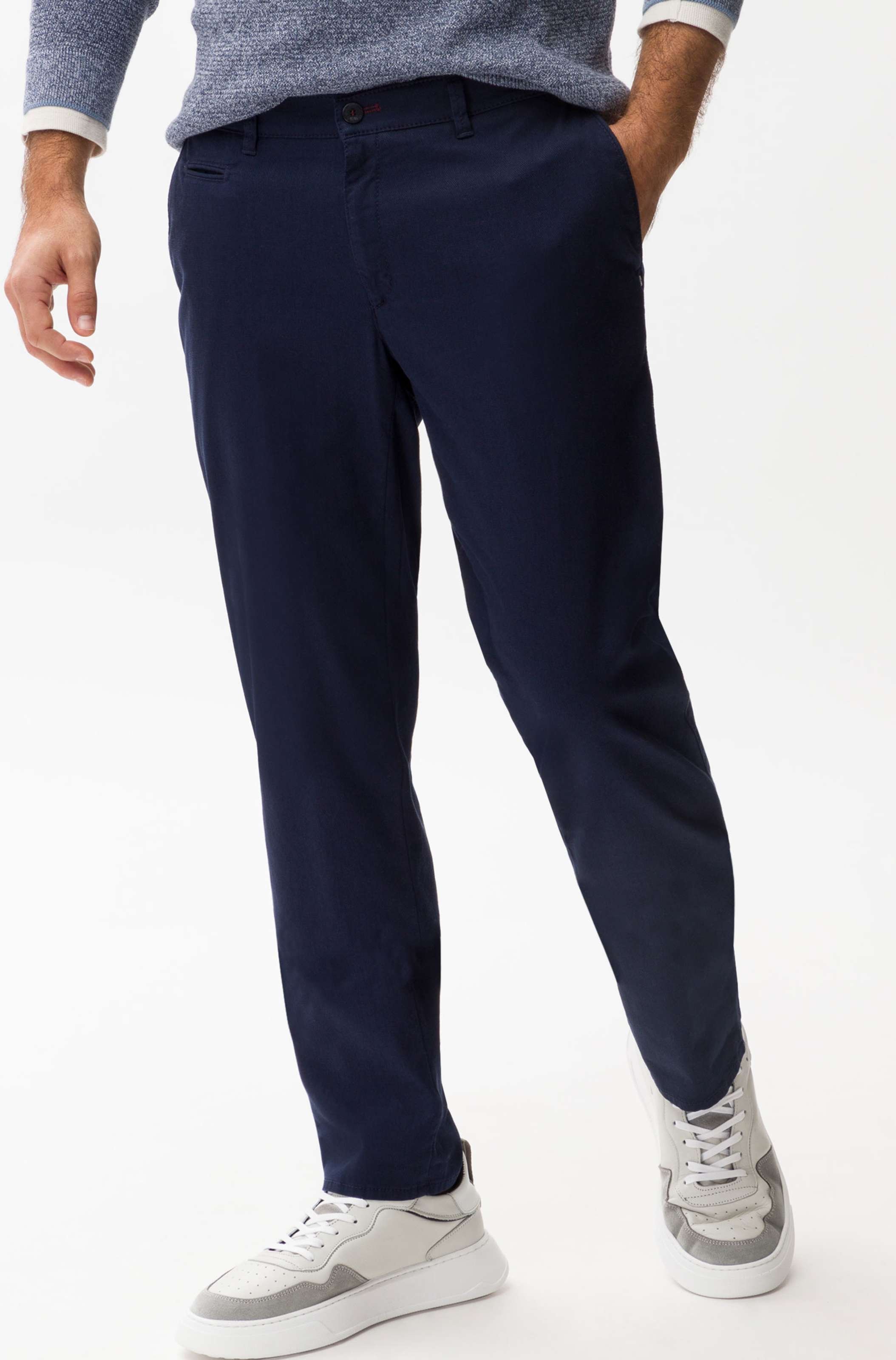 Brax Herren Flatfronthose Style FABIO IN SEA, dunkelblau, Gr. 38/32