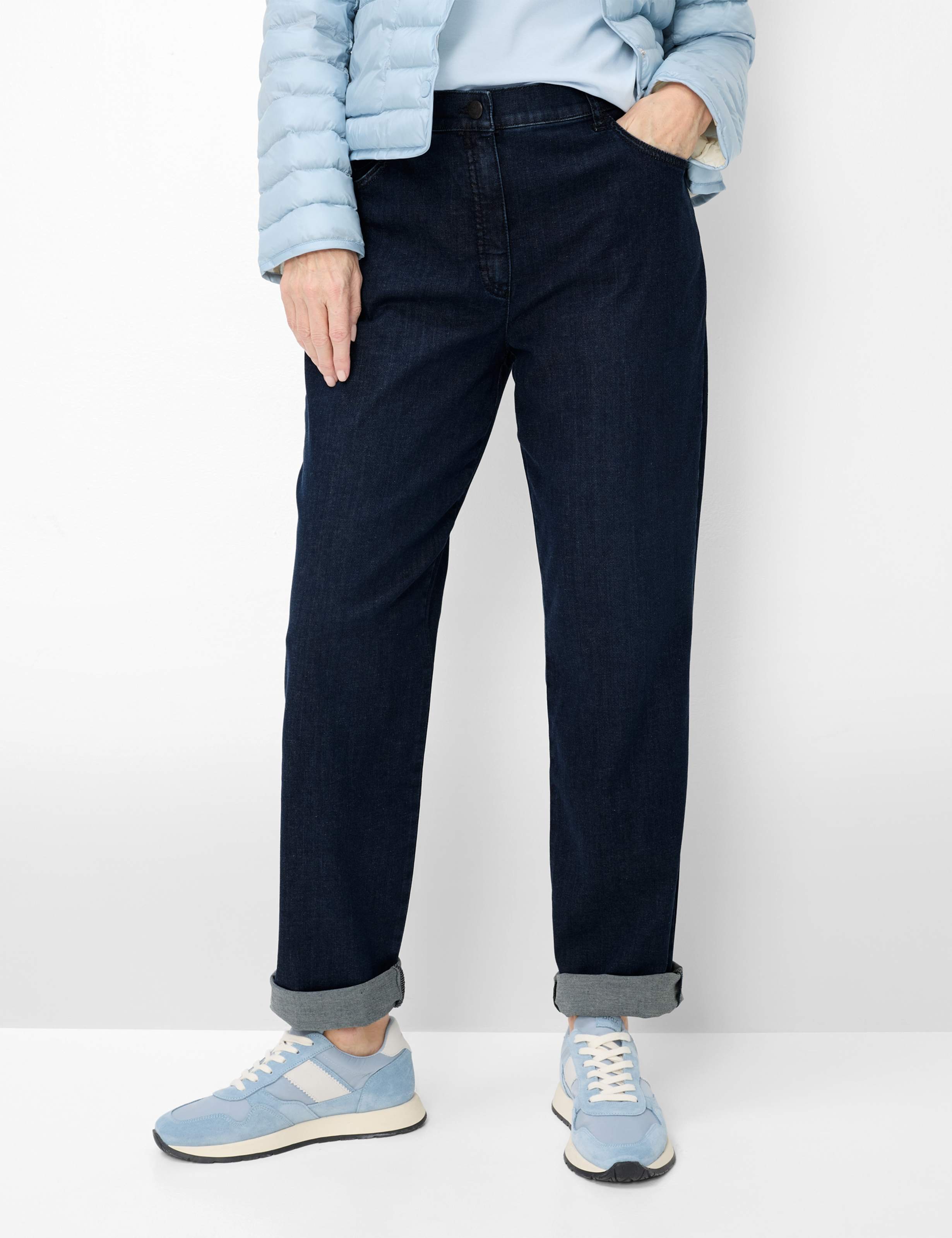 Raphaela by Brax Damen Five-Pocket-Hose Style CORRY DARK BLUE SLIGHTLY USED, denim dunkelblau, Gr. 52