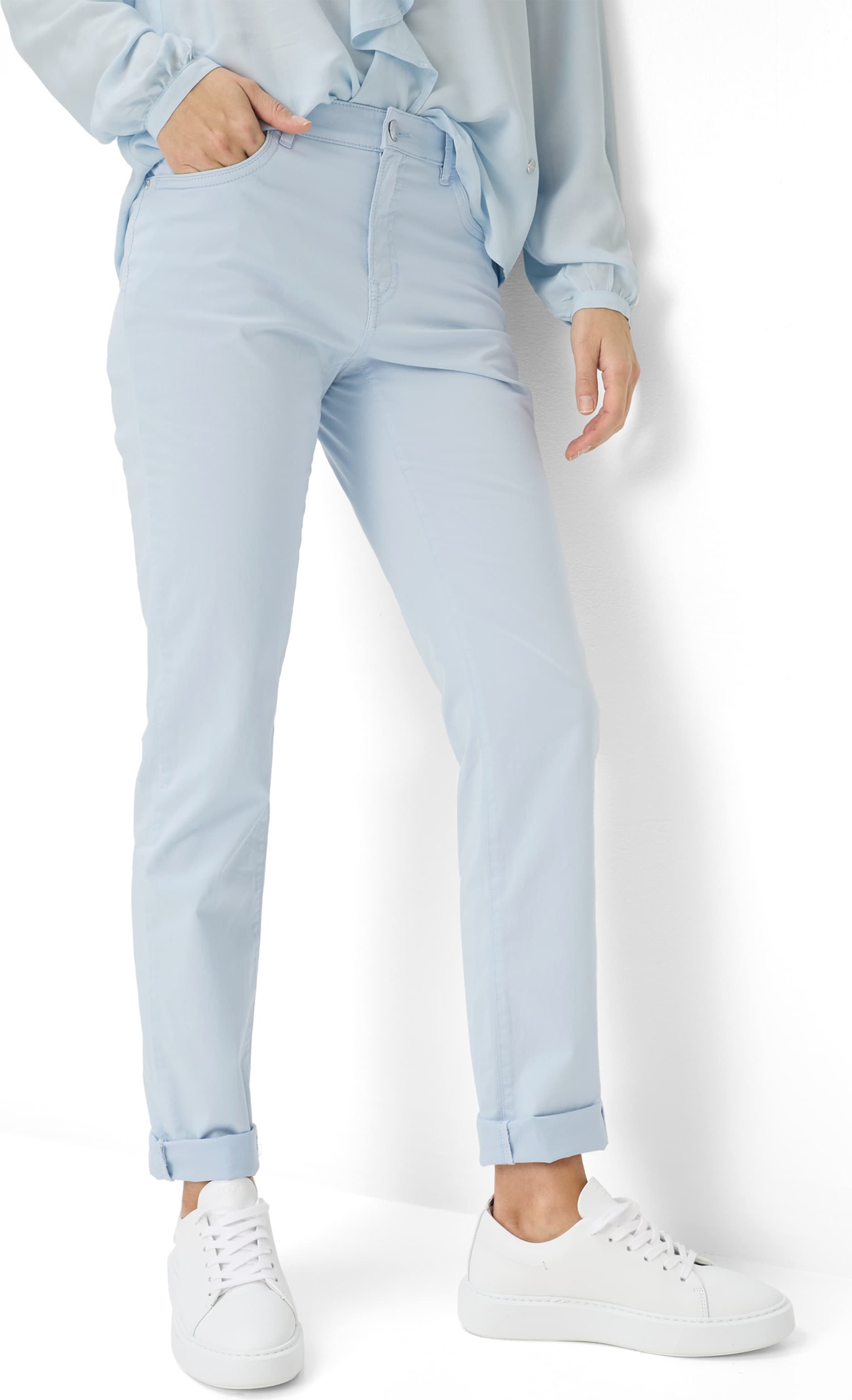 Brax Damen Five-Pocket-Hose Style CAROLA VINTAGE BLUE, hellblau, Gr. 46