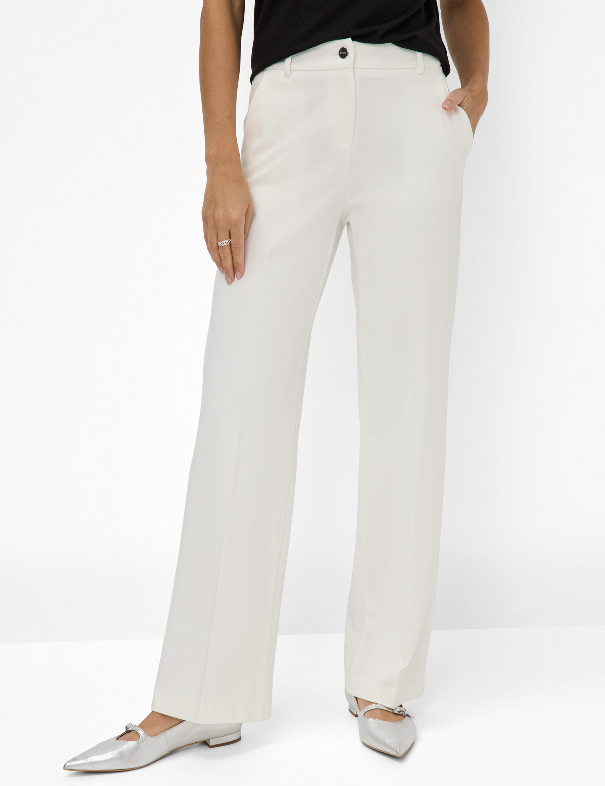 Brax Damen Palazzohose Style MAINE OFFWHITE, cremeweiß, Gr. 40