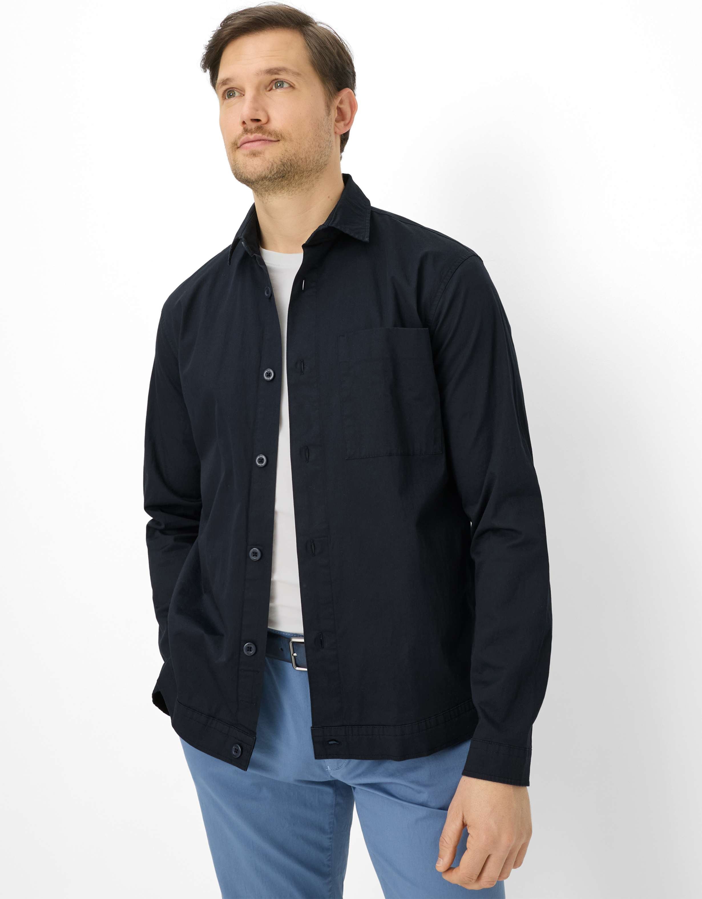 Brax Herren Overshirt Style KAY navy, dunkelblau, Gr. L