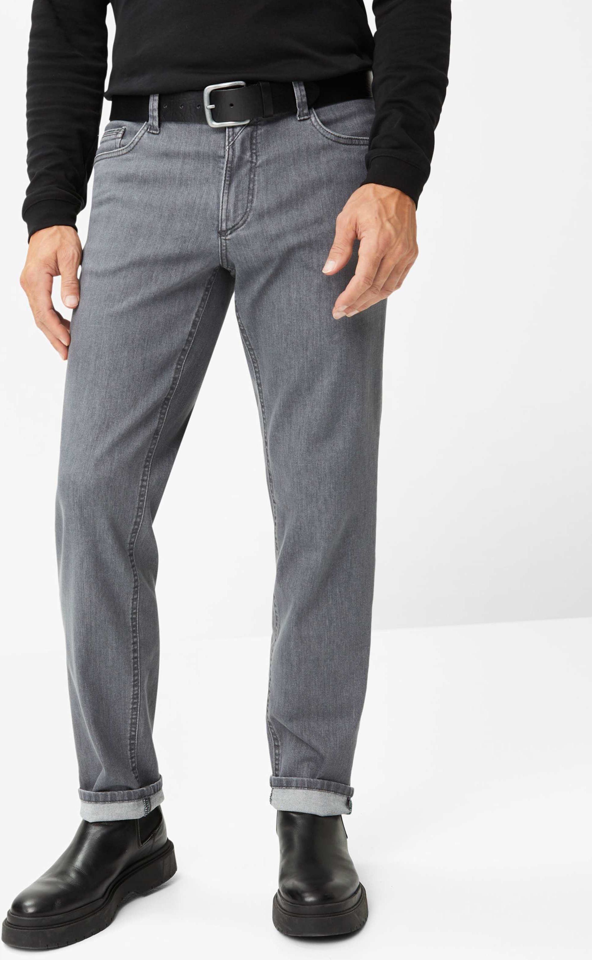 Eurex by Brax Herren Five-Pocket-Hose Style LUKE GREY, denim grau, Gr. 24U