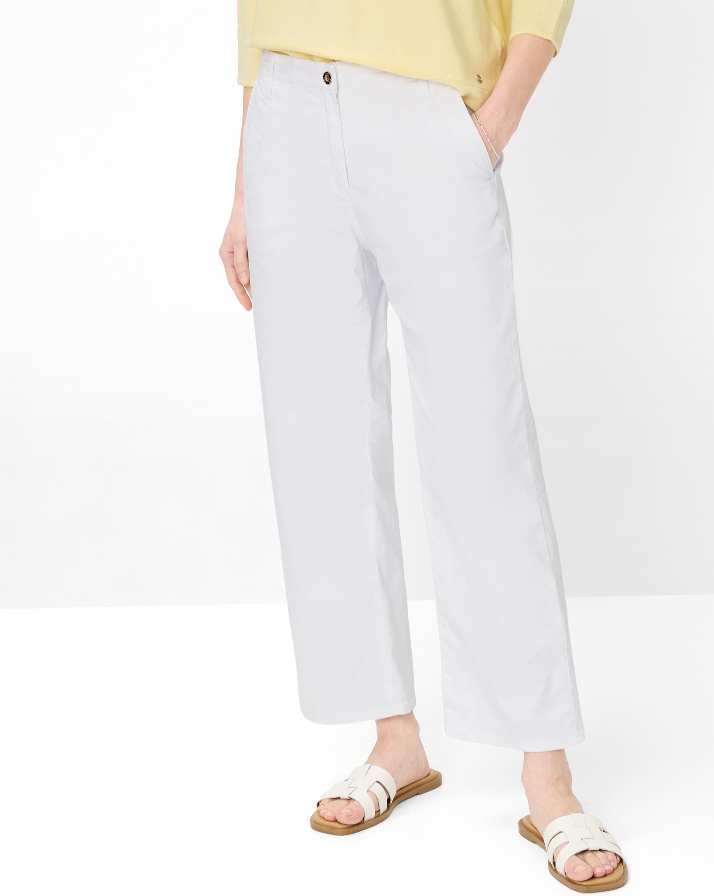 Brax Damen Culotte Style MAINE S WHITE, denim weiß, Gr. 48