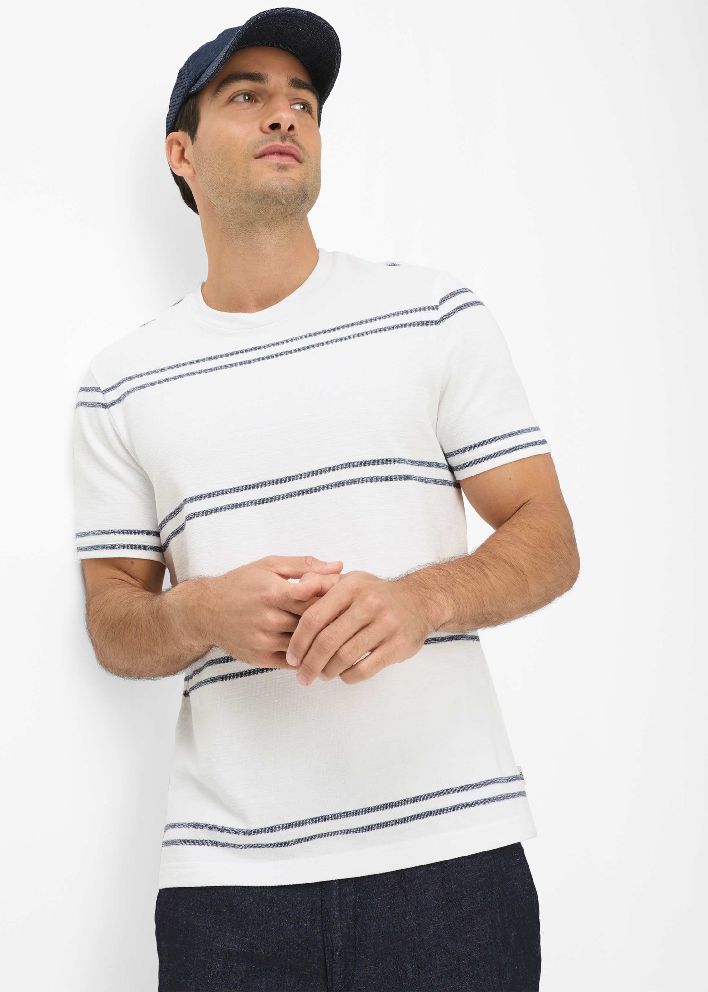 Thumbnail - Brax Herren Shirt Style TAYLOR white, weiß, Gr. XXL