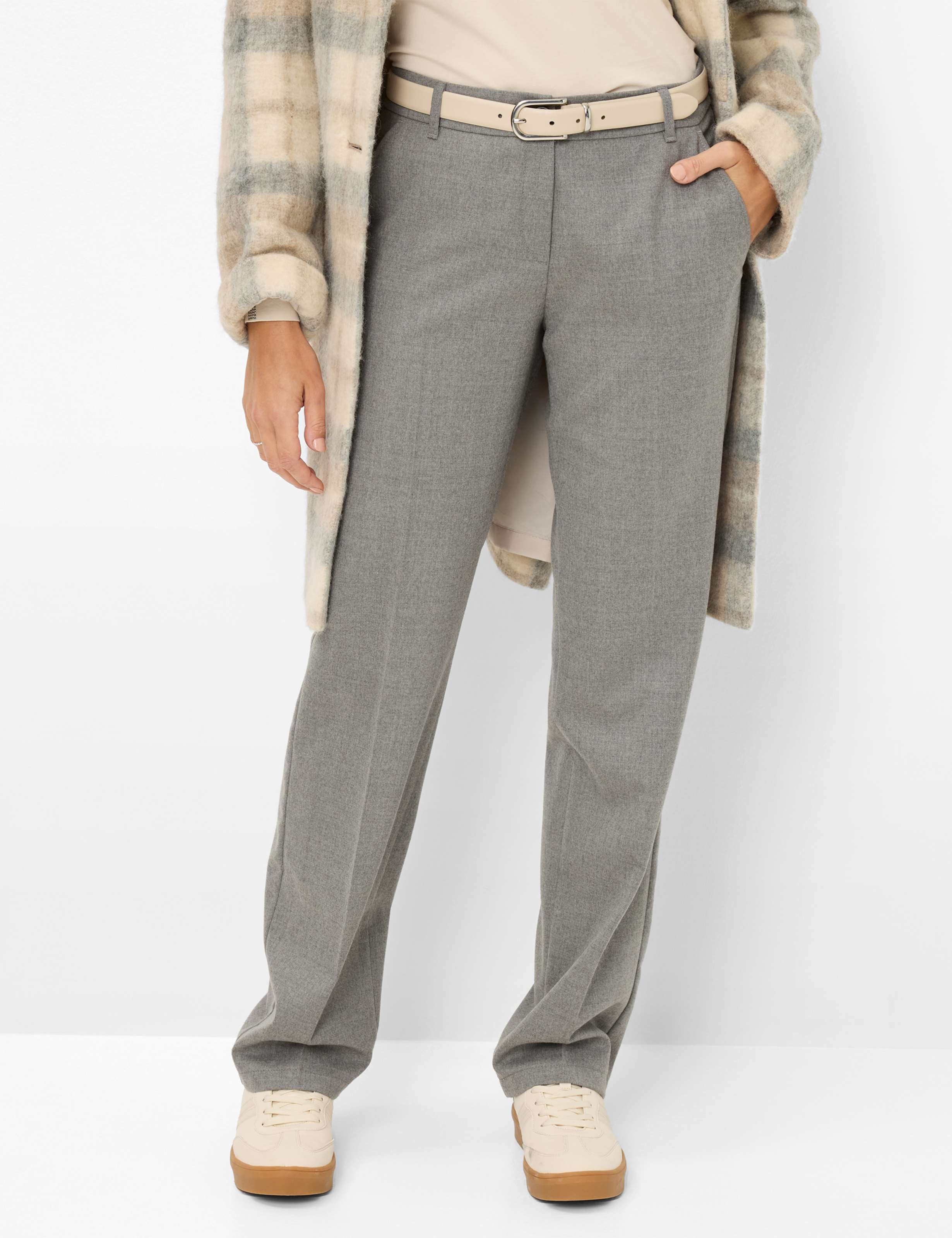 Brax Damen Chino Style MARON SMOKE GREY, grau, Gr. 34K