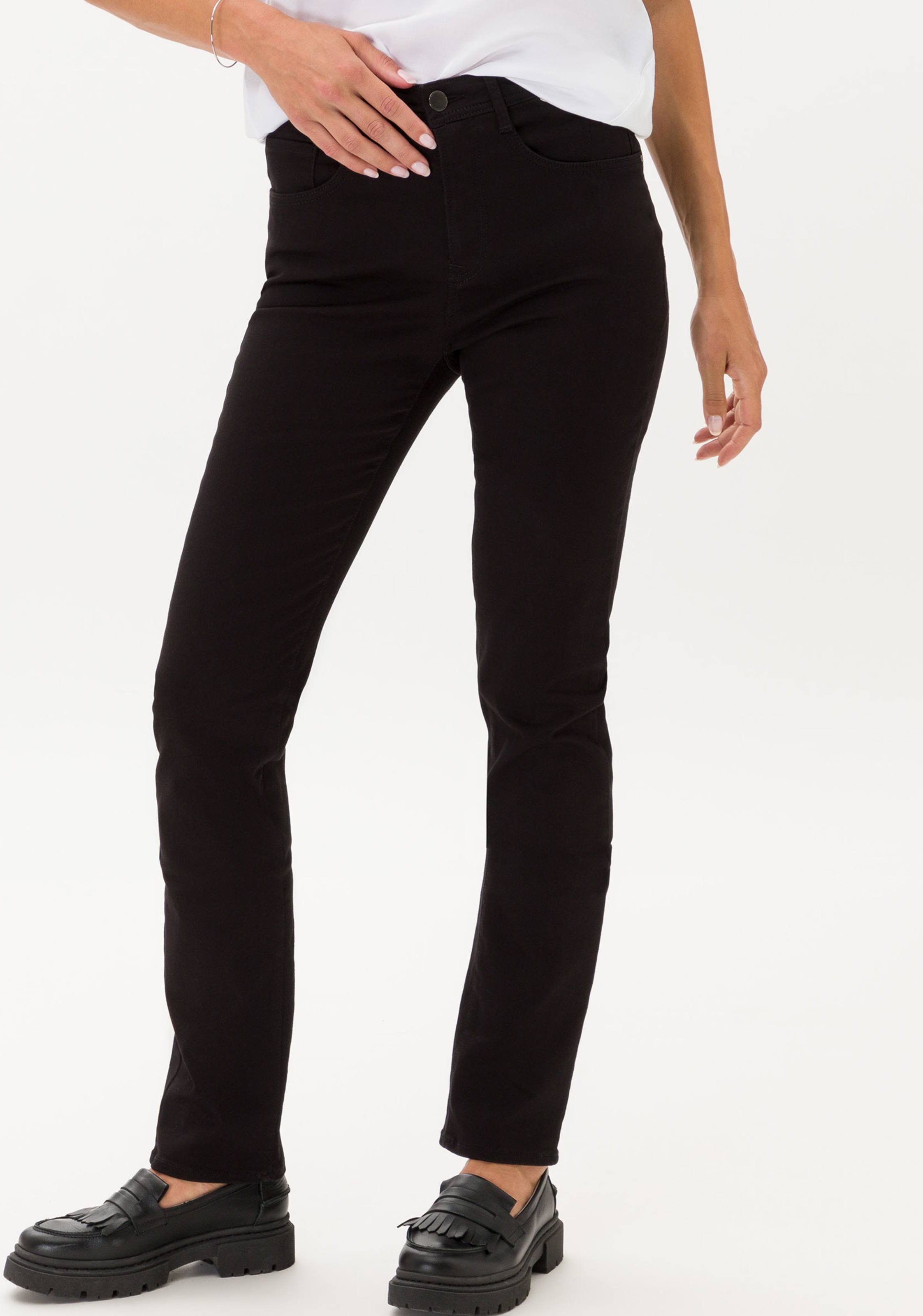 Brax Damen Five-Pocket-Hose Style MARY CLEAN PERMA BLACK, denim perma schwarz, Gr. 36K