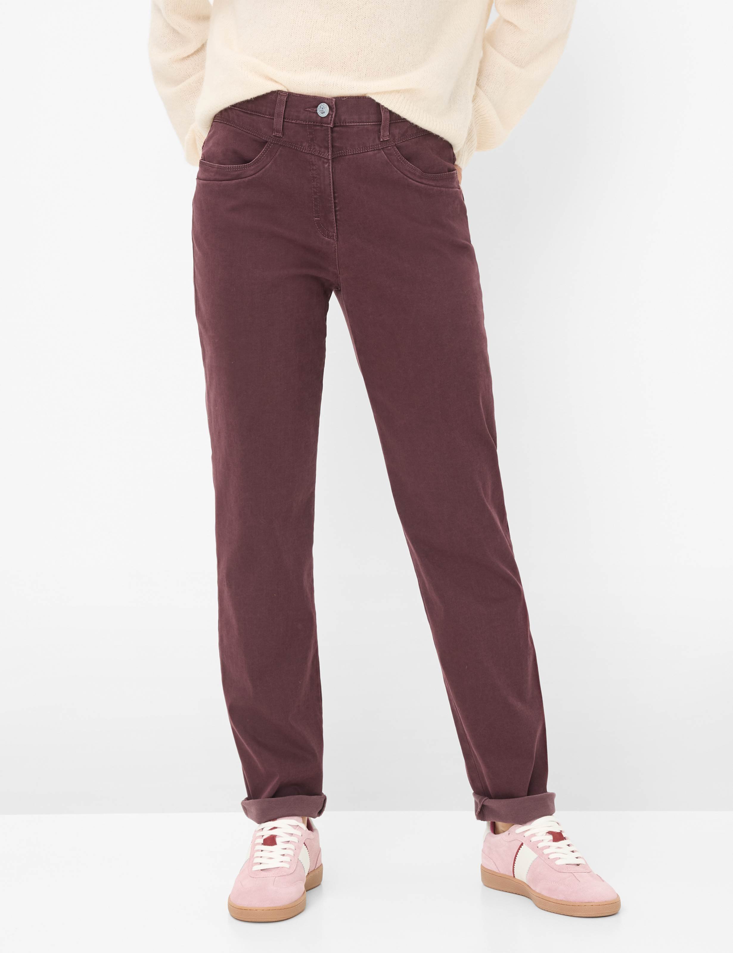 Thumbnail - Raphaela by Brax Damen Five-Pocket-Hose Style CAREN NEW AMARONE, dunkelrot, Gr. 40