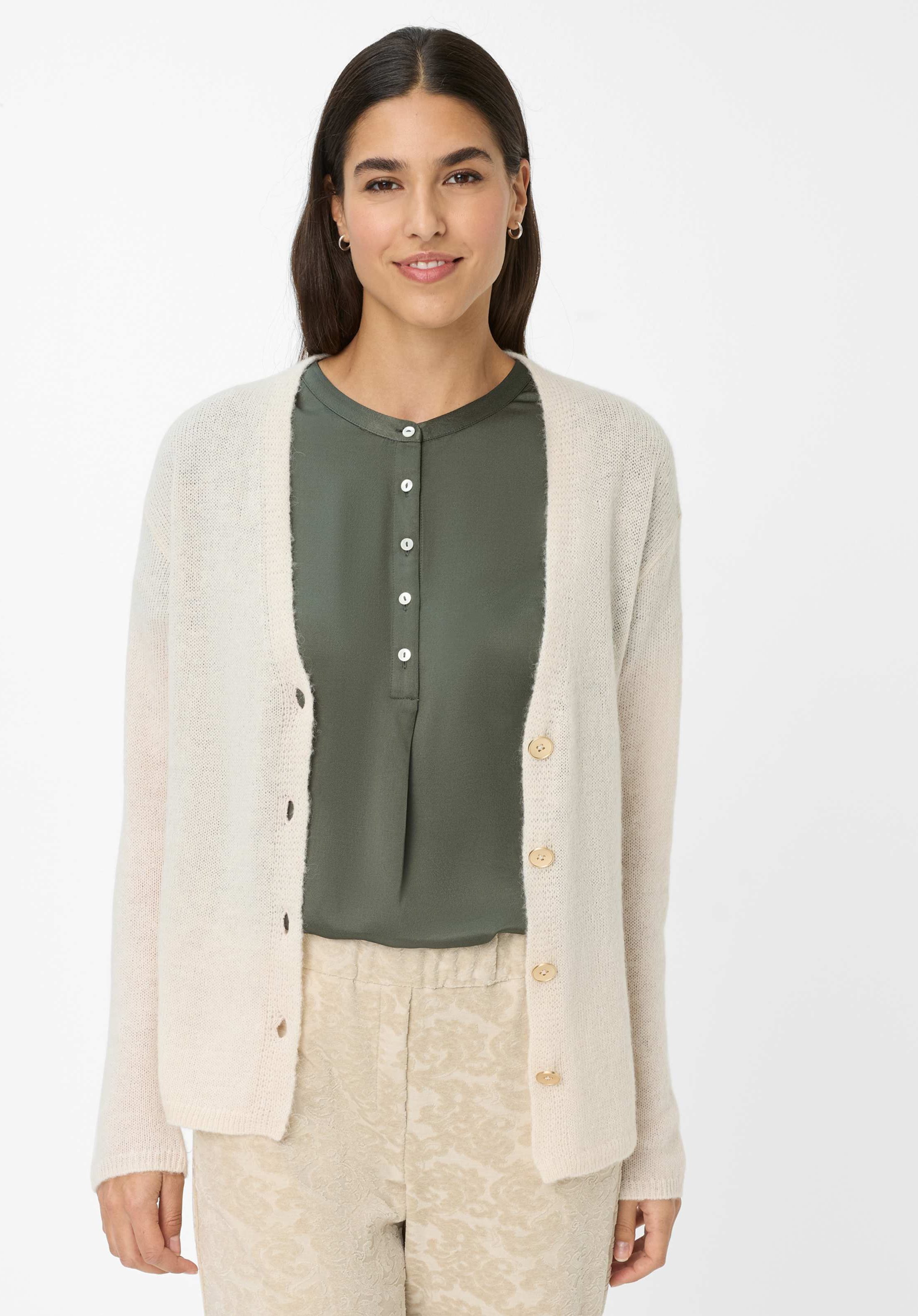 Thumbnail - Brax Damen Strickpullover Style ALICIA canvas, cremeweiß, Gr. 42