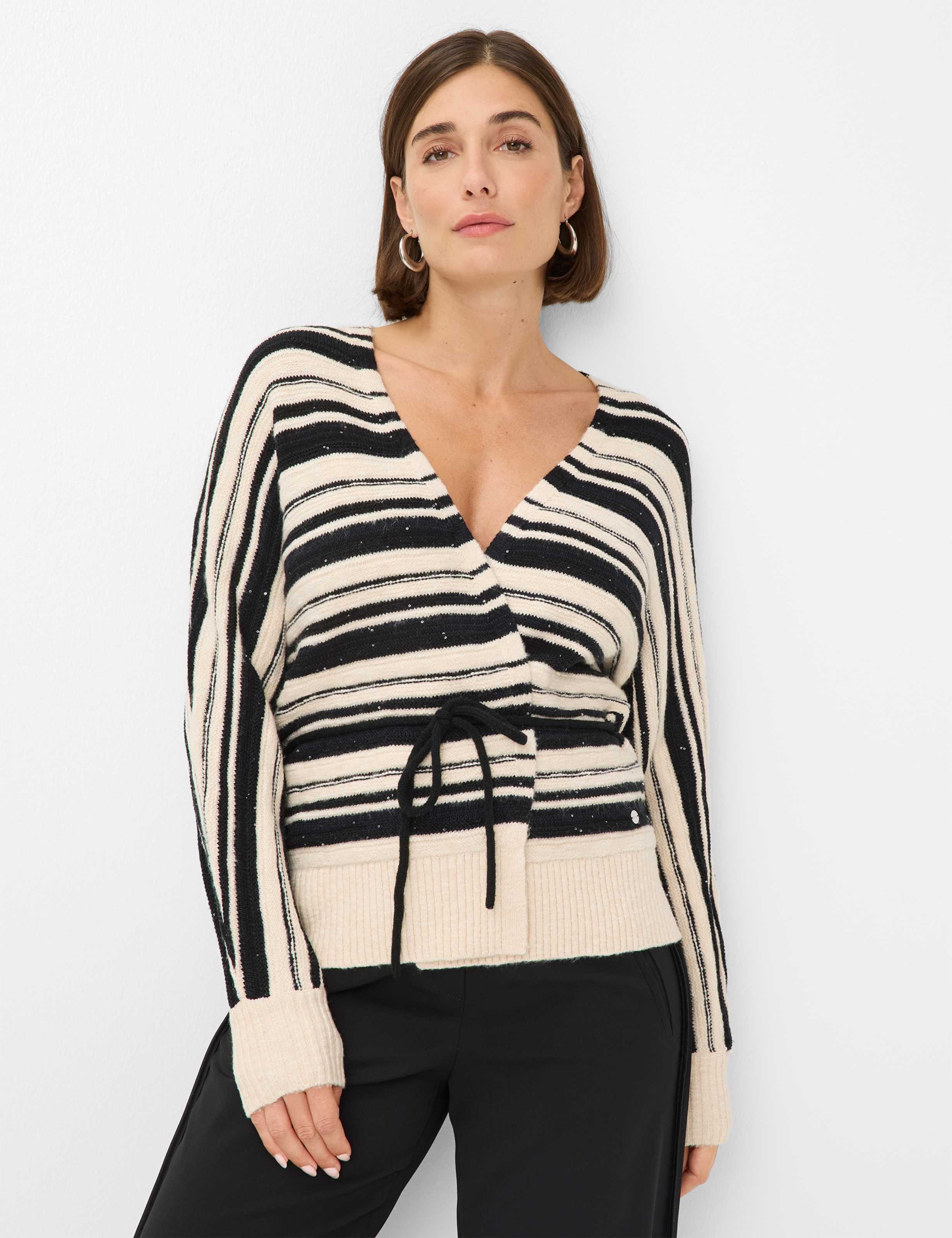Thumbnail - Brax Damen Strickjacke Style ANIQUE canvas, cremeweiß, Gr. 38