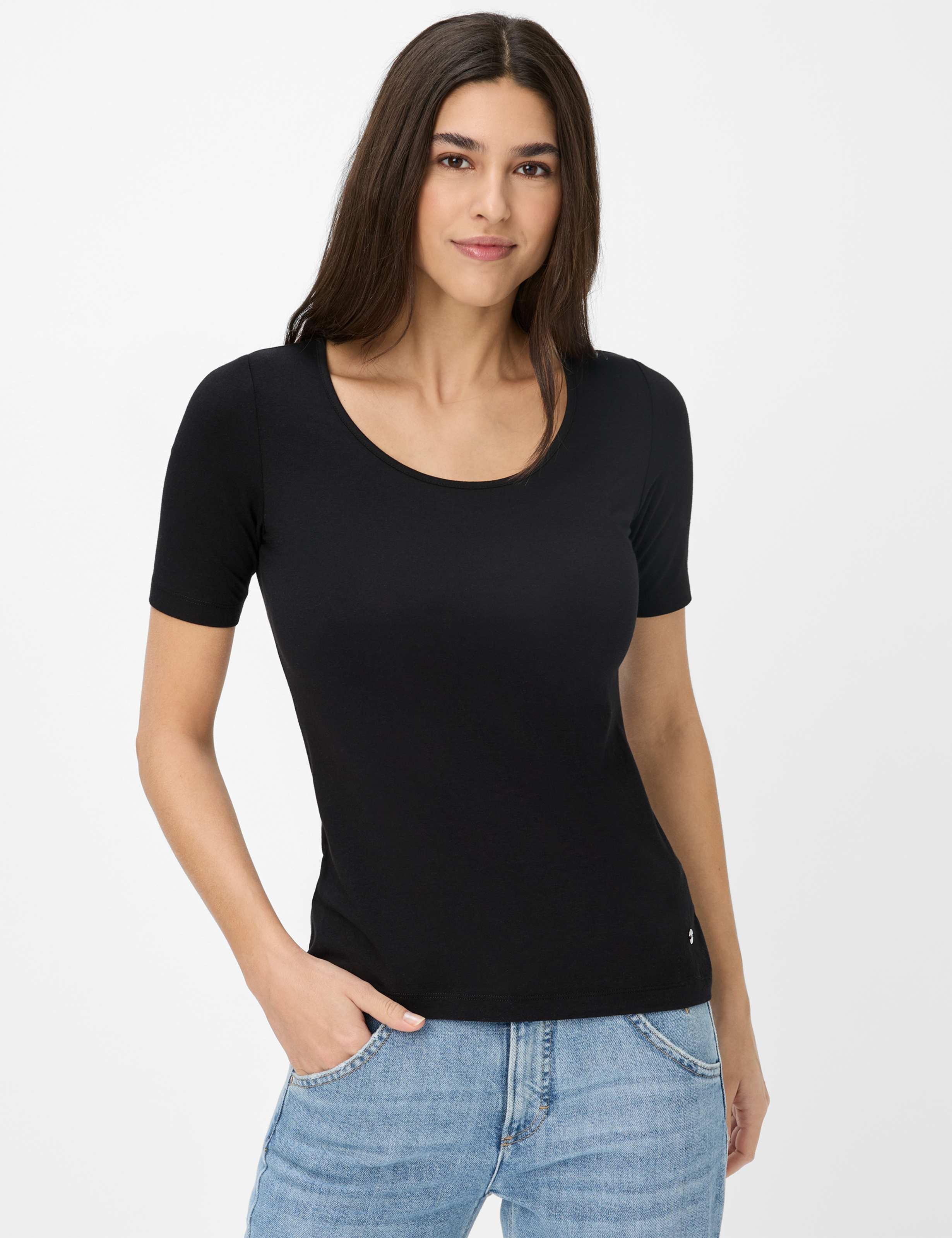 Brax Damen Shirt Style CORA black, schwarz, Gr. 34