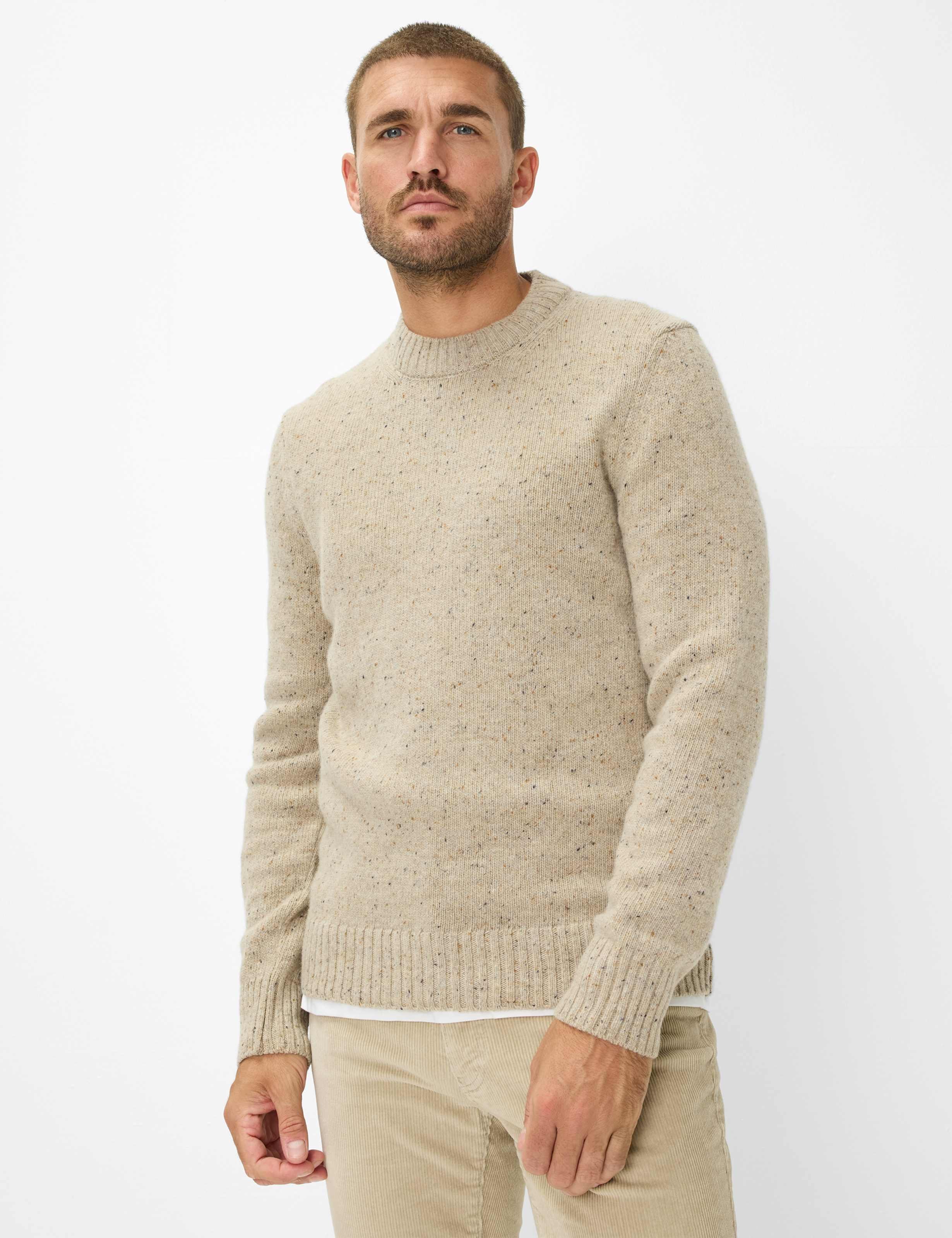 Thumbnail - Brax Herren Strickpullover Style BUDDY ivory, Beige, Gr. S